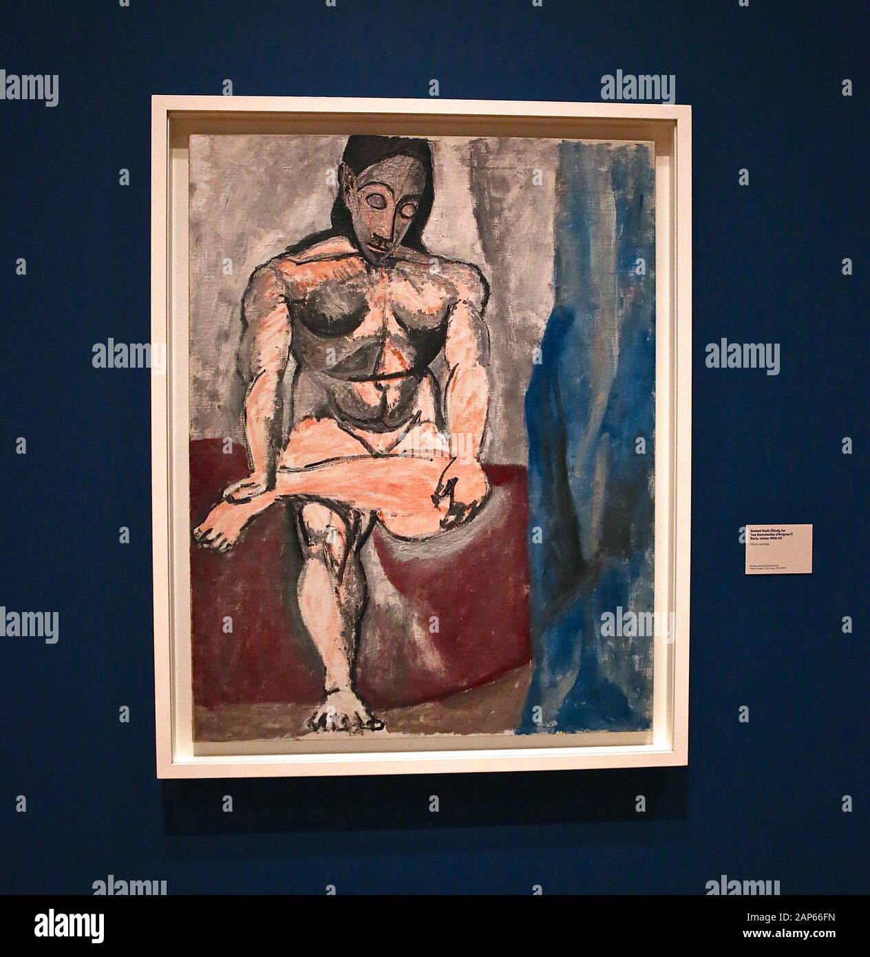 Bringin réuni plus de 300 œuvres et englobant l'ensemble de Picasso 80 ans de carrière , ce ground breaking exposition porte sur la myriade de façons dont l'artiste a travaillé .Pablo Picasso a travaillé dans une variété de médiums . Son engagement prolongé a connu une croissance de la profonde reconnaissance de l'artiste le monde physique et son désir de manipuler différents matériaux . Faits saillants : Femmes un leur toilette un extraordinaire collage de coupé et collé . Les dessins de Picasso : Self portrait et femme assise ( Dora)ils disposent avec la variété des techniques d'impression qu'il explore . Banque D'Images