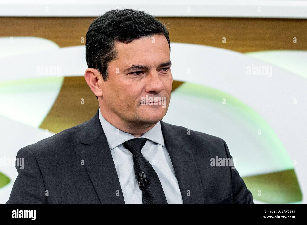 São Paulo 20 Janvier 2020. - le ministre de la Justice et de la sécurité publique du Brésil, Sergio Moro, est interrogé sur le programme Roda Viva de la télévision Banque D'Images