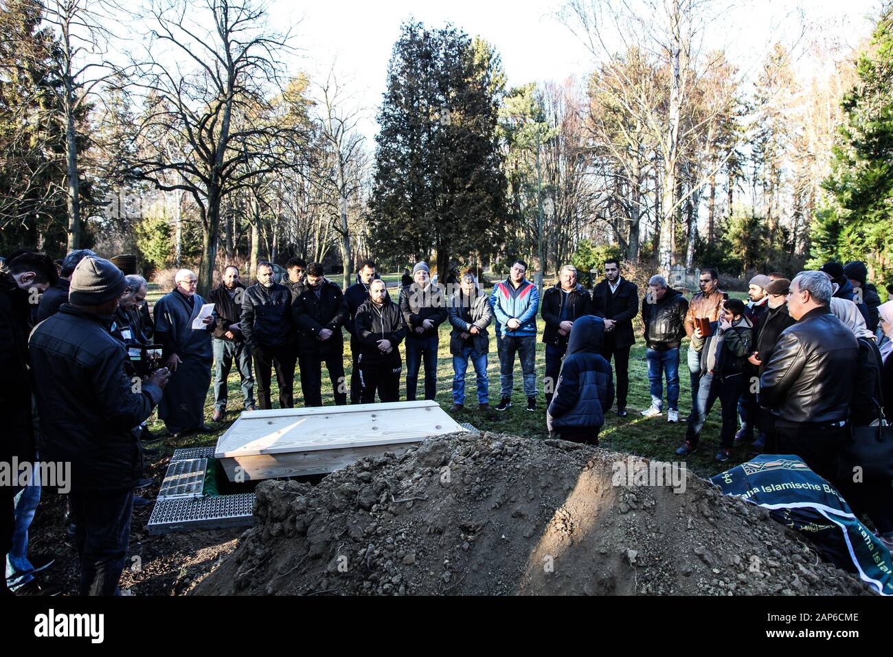 Erste muslimische Bestattung auf dem Städtischen Friedhof Görlitz am 21.01.2020 Banque D'Images