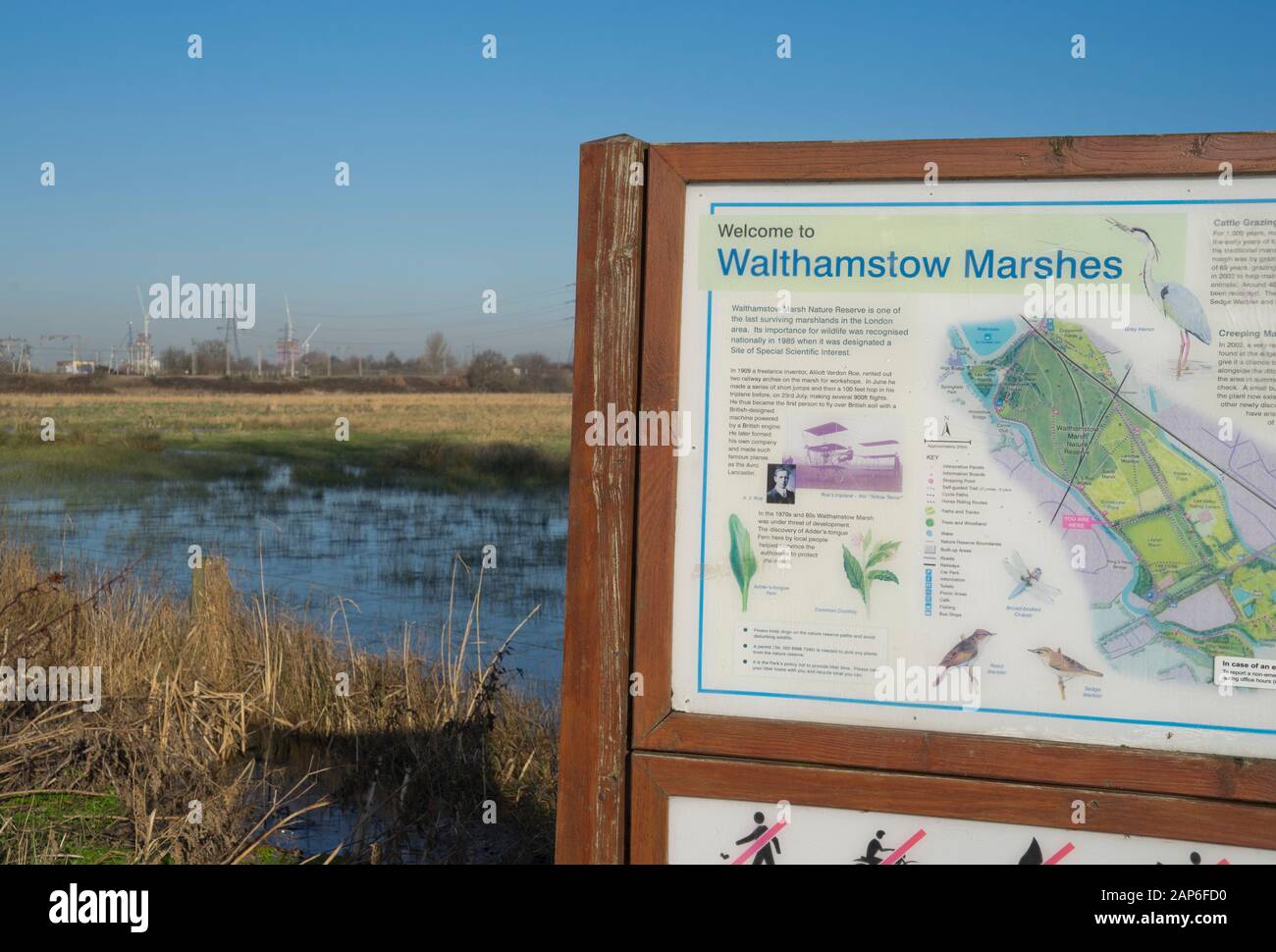 Lee Valley et réserve naturelle des marais de Walthamstow,Londres,Angleterre,UK Banque D'Images