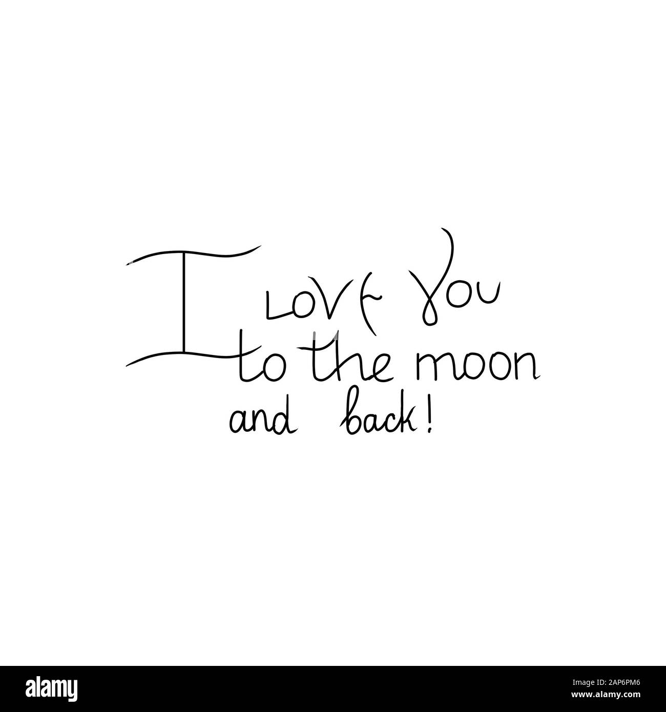 Modèle Saint-Valentin avec grandes illustrations rouges en forme de coeur aquarelle et lettres dessinées à la main Banque D'Images