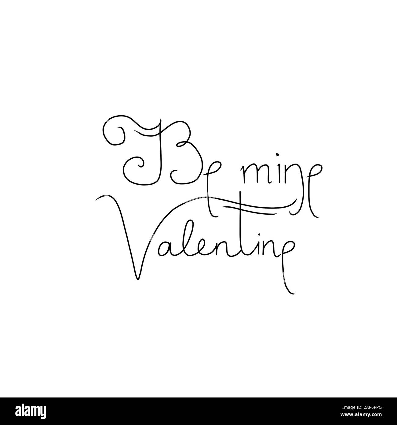 Modèle Saint-Valentin avec grandes illustrations rouges en forme de coeur aquarelle et lettres dessinées à la main Banque D'Images