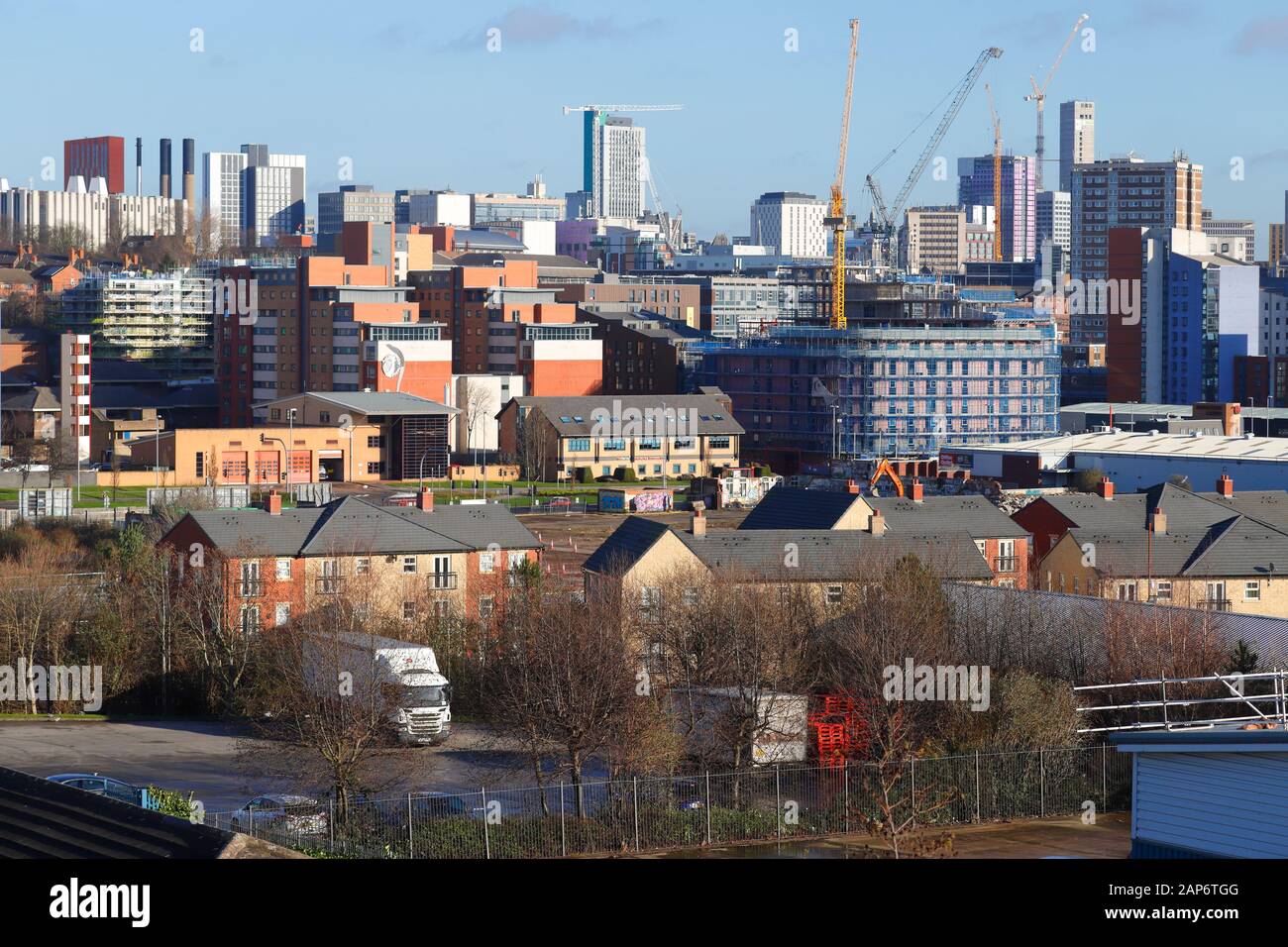 Les gratte-ciel de Leeds. Altus House sur le campus de Leeds Arena sera le plus haut bâtiment du Yorkshire une fois terminé. Banque D'Images