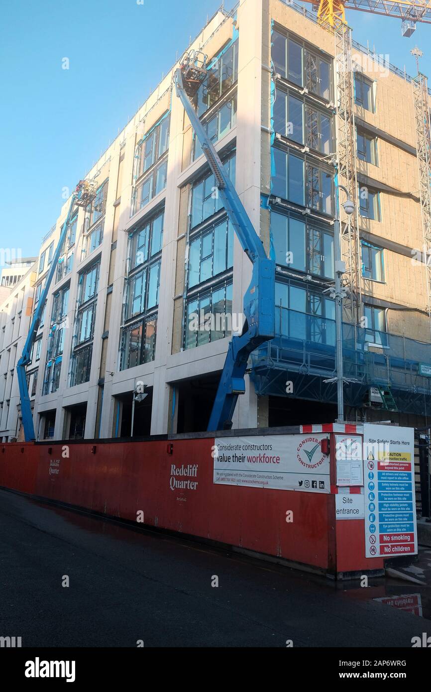 Janvier 2020 - Construction de nouveaux appartements et appartements à louer à Bristol Banque D'Images