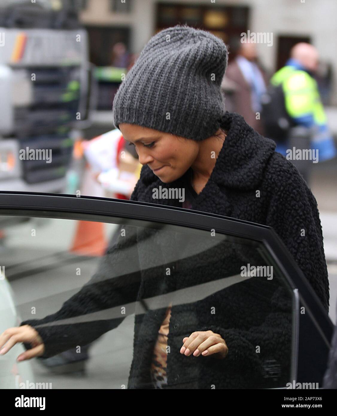 Londres - le 03 mars 2014 : Thandie Newton vu comme elle quitte la BBC Studios Banque D'Images