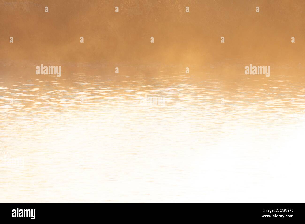 La brume s'élève au lever du soleil sur la rivière Clark Fork Banque D'Images