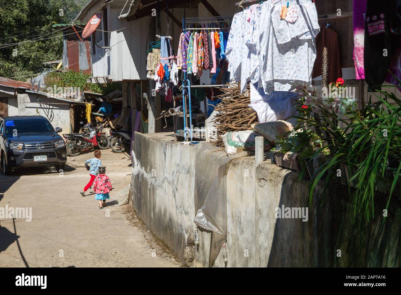 Village De Hmong, Chiang Mai Thaïlande Banque D'Images