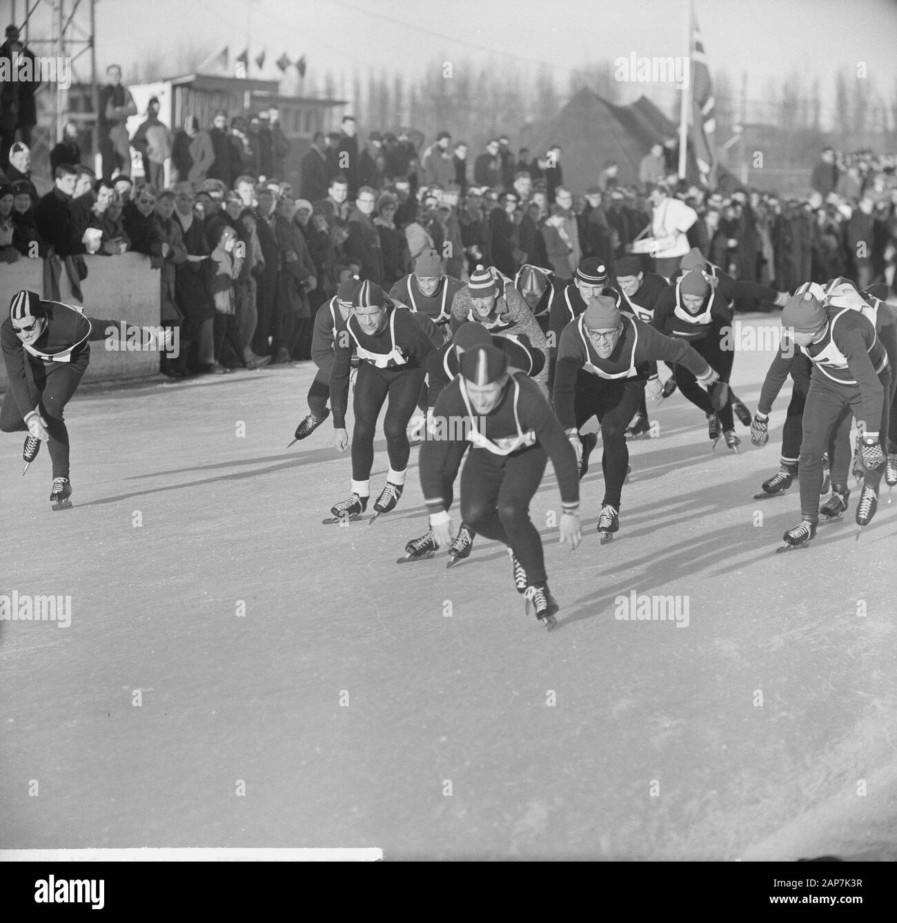 50 km d'exécution Jaap Edenbaan. Date de début : 27 janvier 1963 Mots-clés : les patineurs Renseignements personnels Nom : Eden, Jaap Banque D'Images