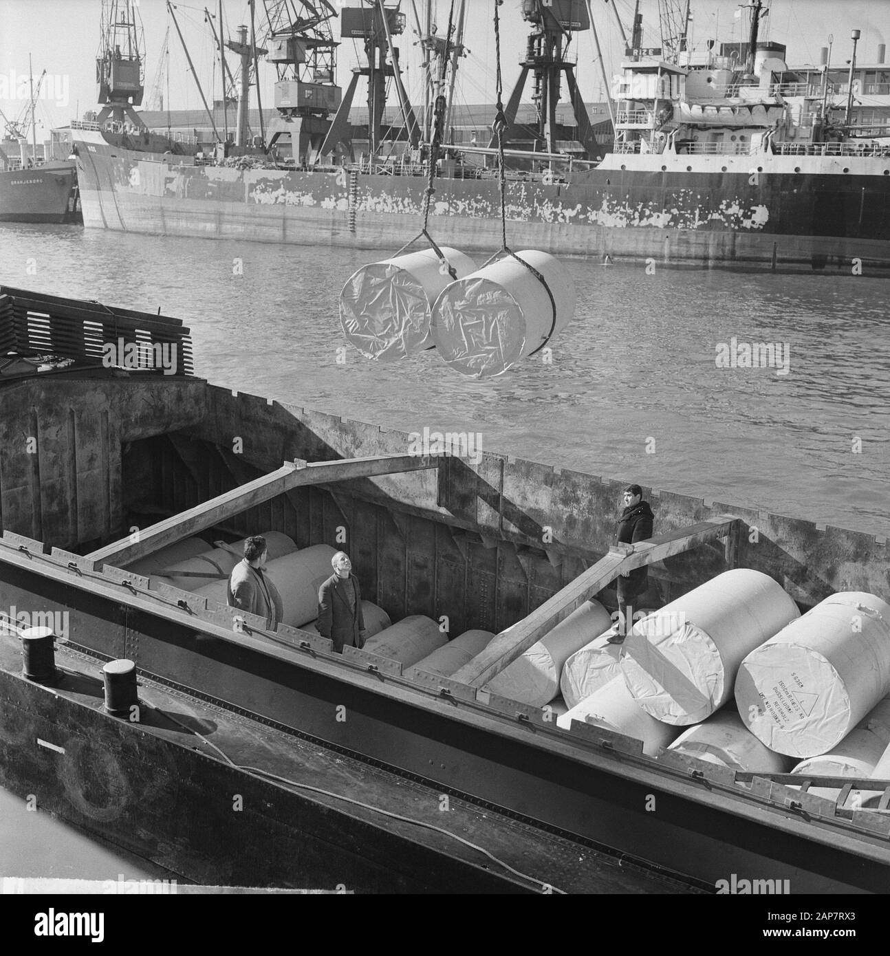 Le Port De Rotterdam Date : 22 Avril 1964 Lieu : Rotterdam, Zuid-Holland Mots Clés : Ports Banque D'Images