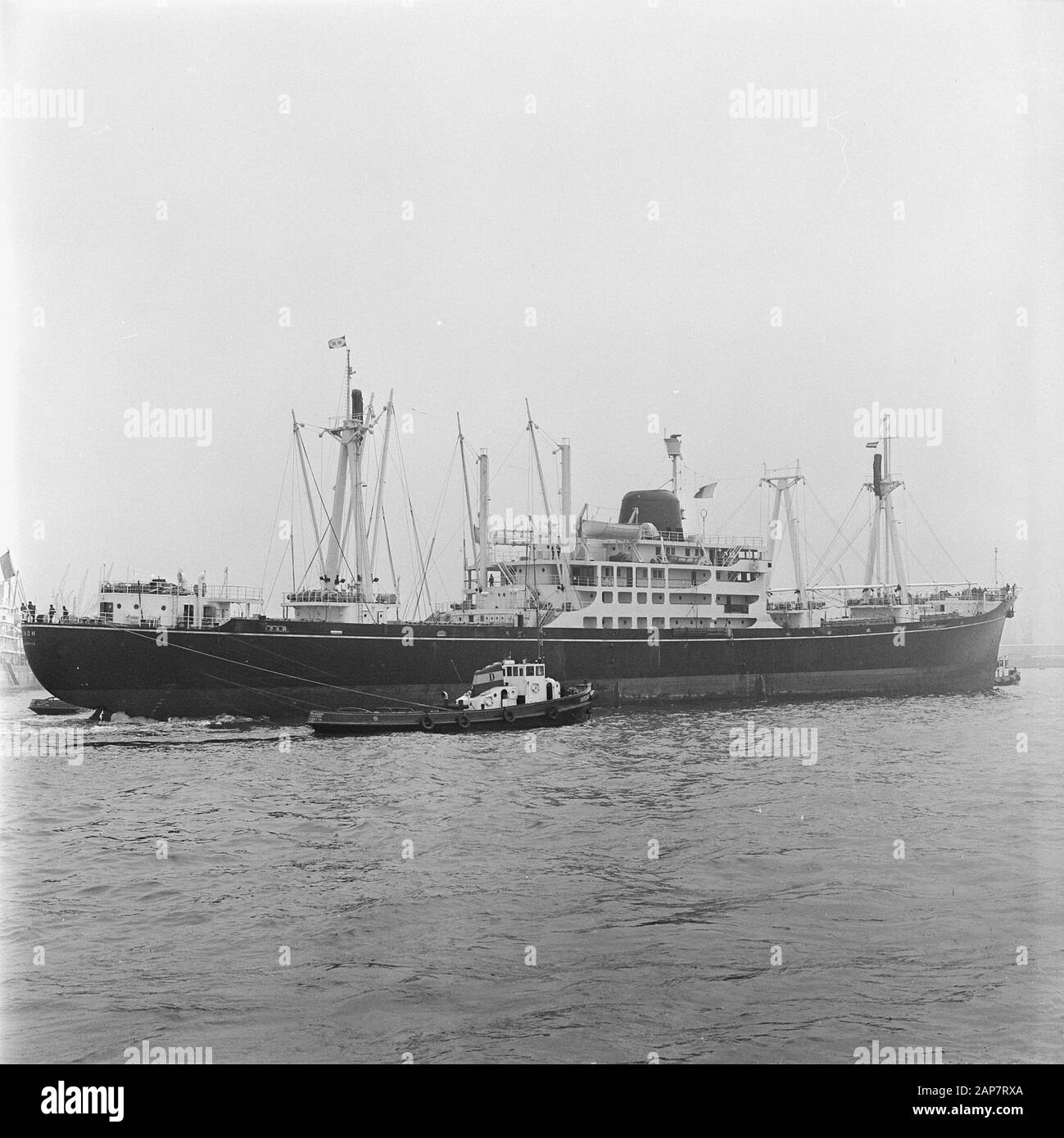 Le Port De Rotterdam Date : 22 Avril 1964 Lieu : Rotterdam, Zuid-Holland Mots Clés : Ports Banque D'Images