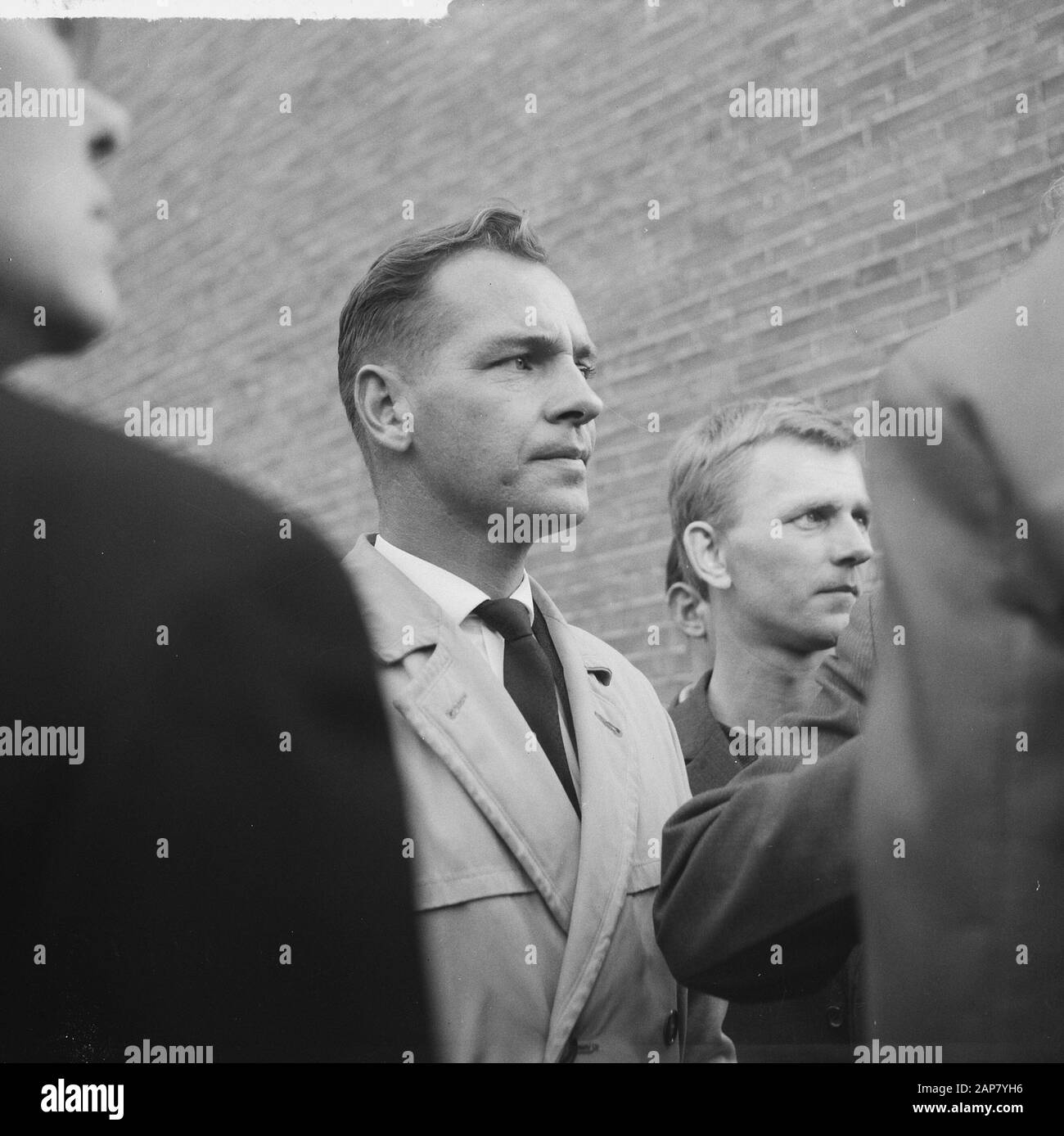 Travailleurs de la construction à Amsterdam Date: 30 septembre 1964 lieu: Amsterdam, Noord-Holland mots clés: BOUDVACKERS, démonstrations Banque D'Images