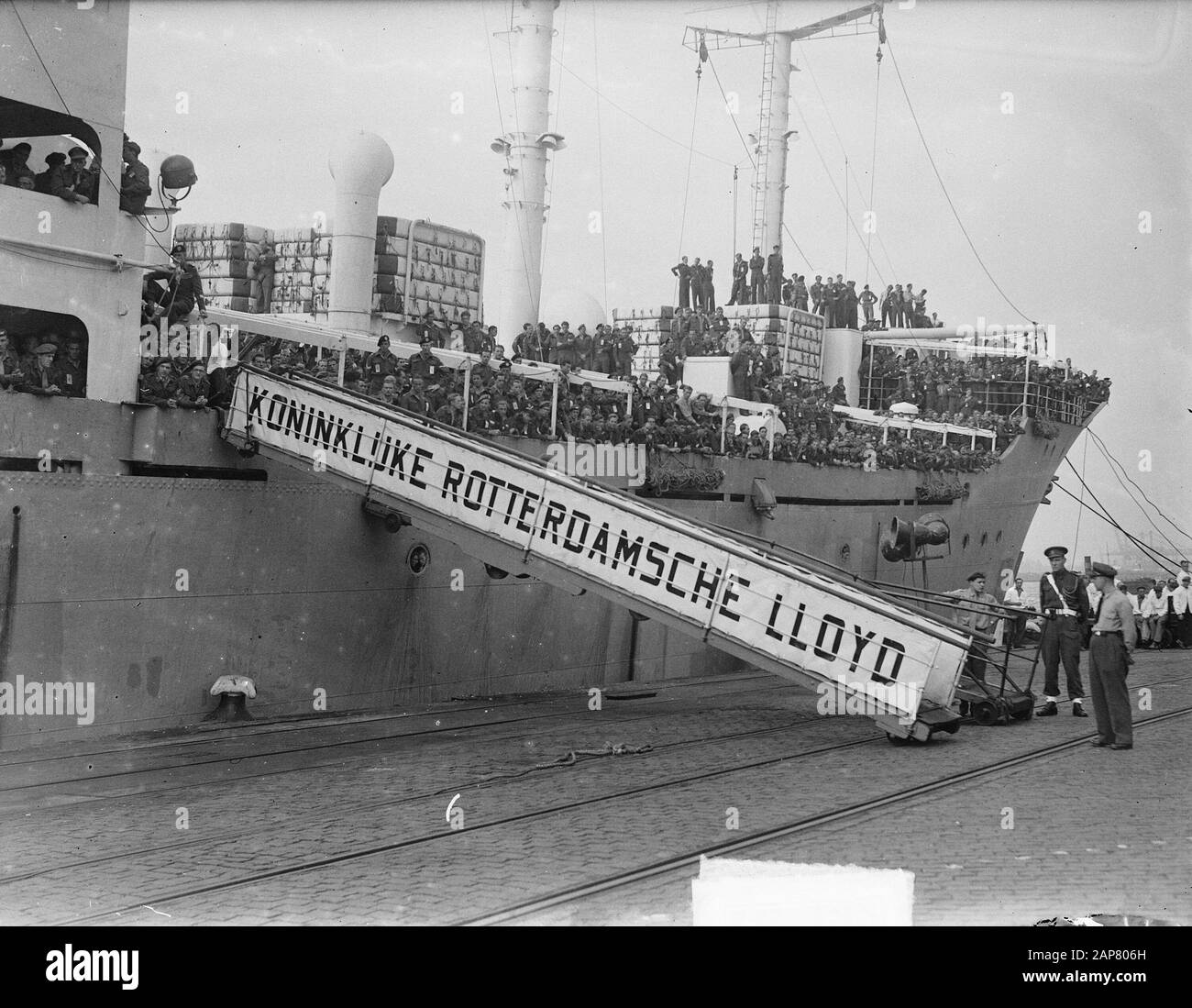 Arrivée Waterman Rotterdam Date : 9 Septembre 1949 Lieu : Rotterdam, Zuid-Holland Mots Clés : Arrivée Banque D'Images