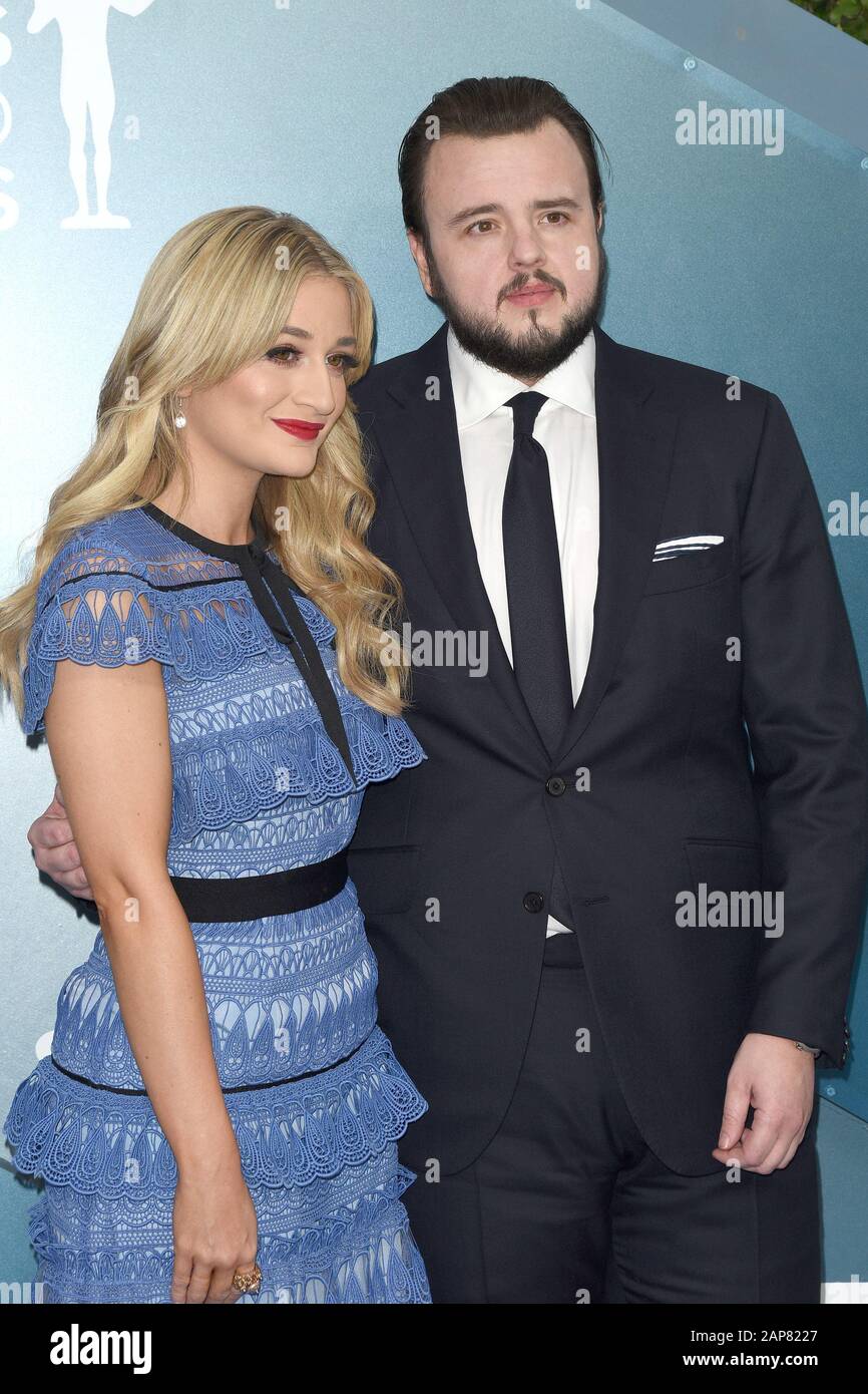 19 janvier 2020, Los Angeles, CA, États-Unis: Los ANGELES - JAN 19: Rebecca avril mai, John Bradley au 26ème Screen Actors Guild Awards au Shrine Auditorium le 19 janvier 2020 à Los Angeles, CA (Credit image: © Kay Blake/ZUMA Wire) Banque D'Images
