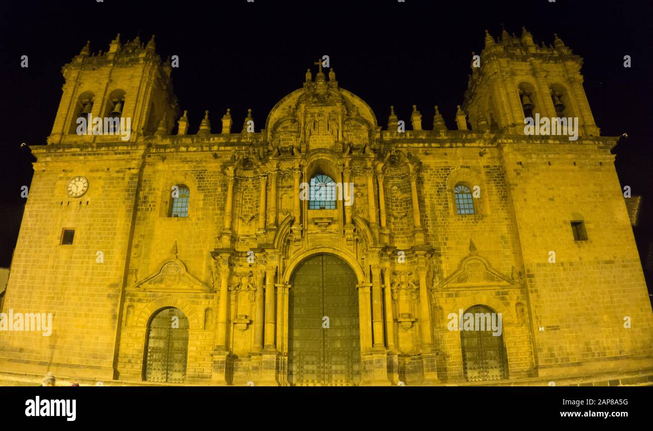 Cathédrale de Cusco située sur la place principale de Cusco au Pérou Banque D'Images