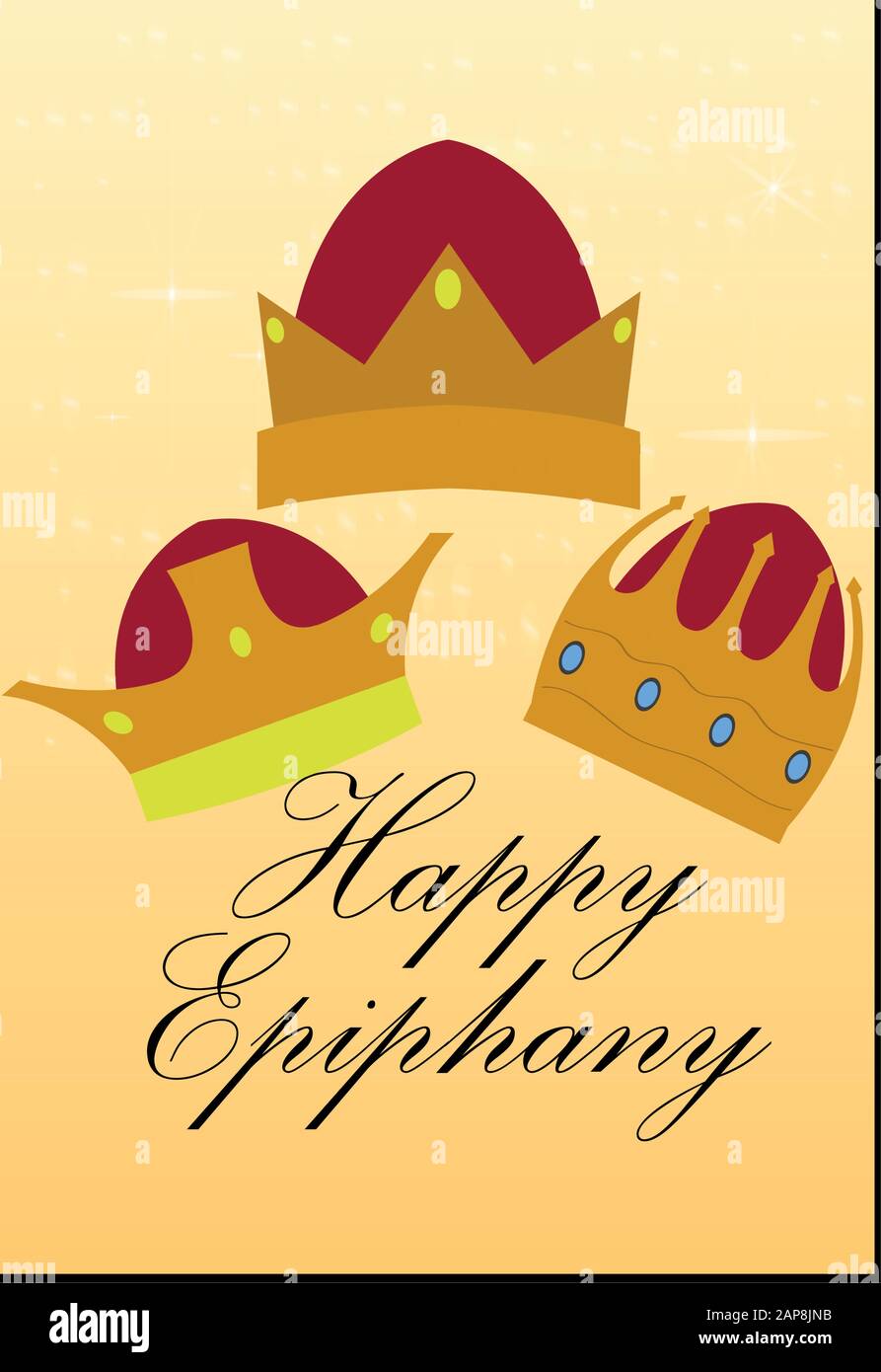 Bonne carte de jour Epiphany Illustration de Vecteur
