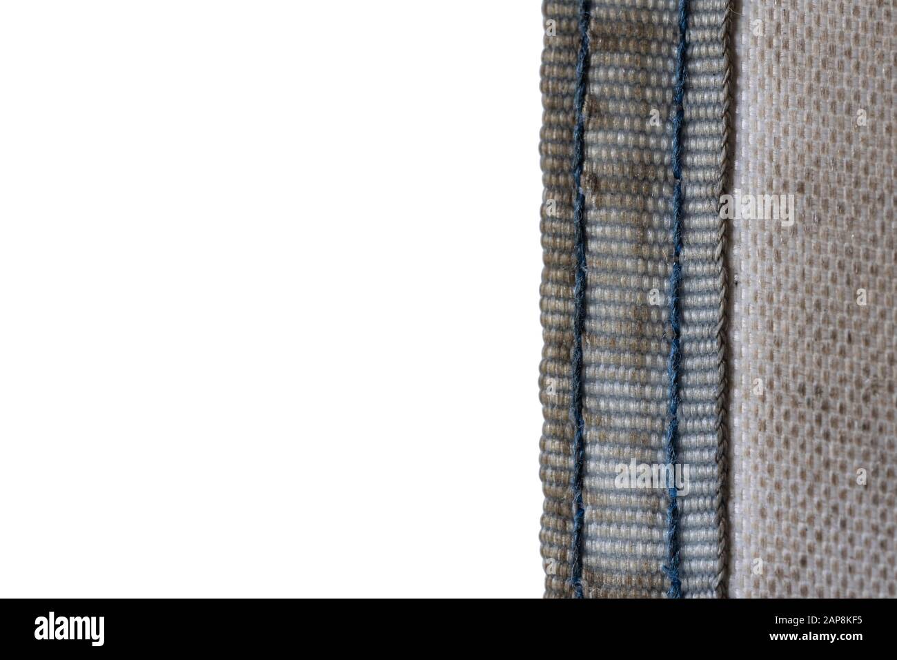 Image macro de la couture d'un portefeuille d'enfants Banque D'Images