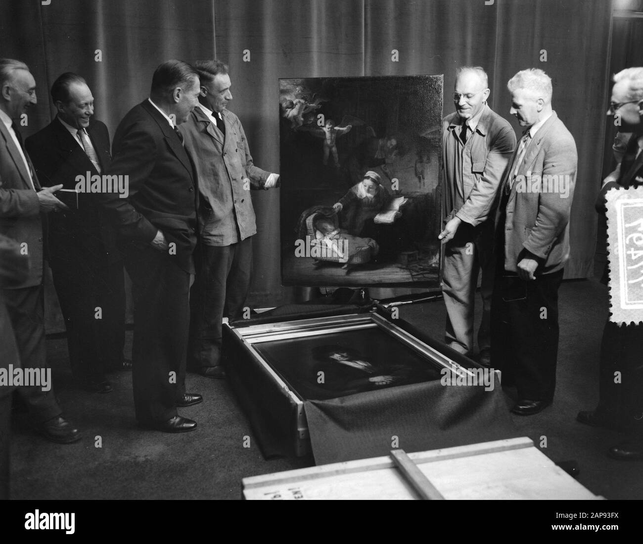 Tableaux d'arrivée Rembrandt de Russie Date: 9 mai 1956 lieu: Russie mots clés: Arrivée, PEINTURE Nom personnel: Rhin, Rembrandt de Banque D'Images