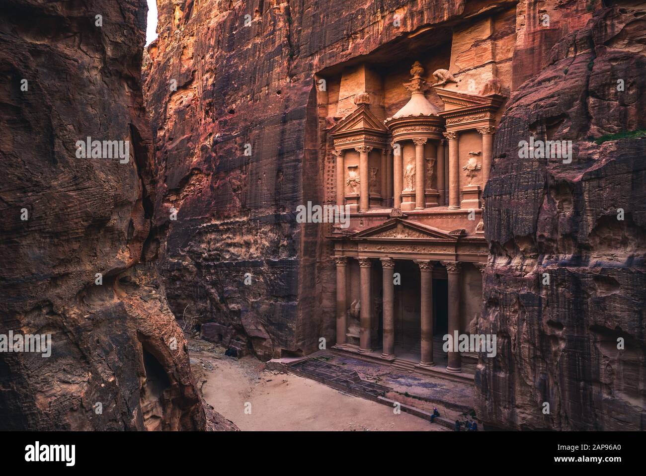 Al Khazneh (le Trésor) à Petra, Jordanie Banque D'Images