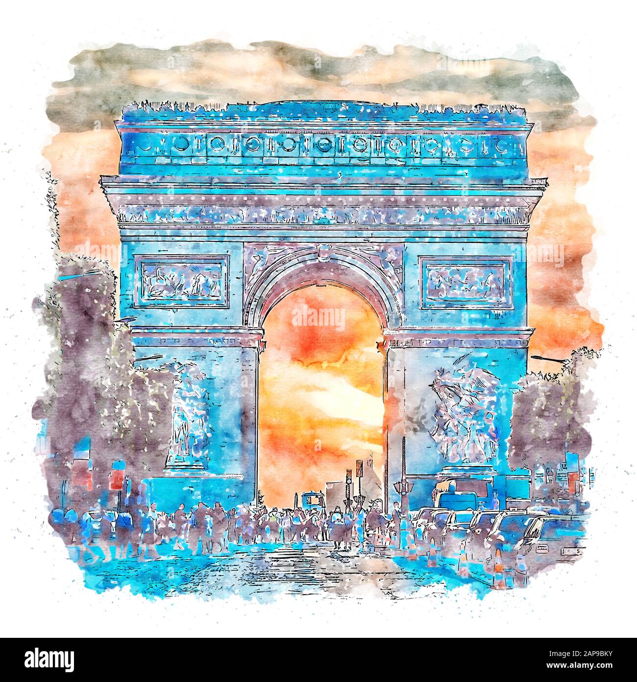 Rues de Paris et paysage urbain Banque D'Images