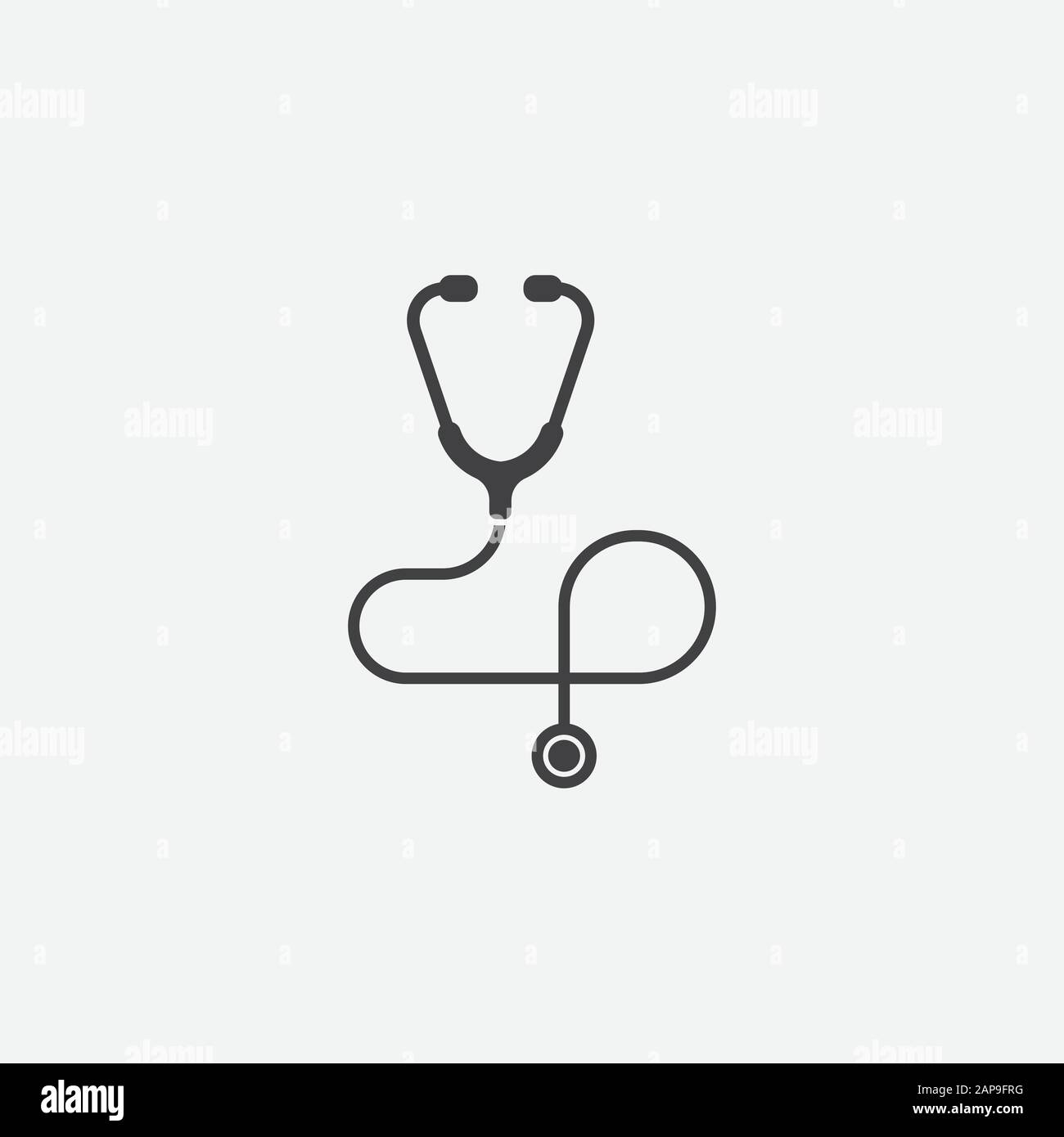 Icône médicale illustration vectorielle, icône vectorielle stéthoscope dans un design plat à la mode, illustration vectorielle pour le Web et mobile, stéthoscop, infirmière, santé. Illustration de Vecteur