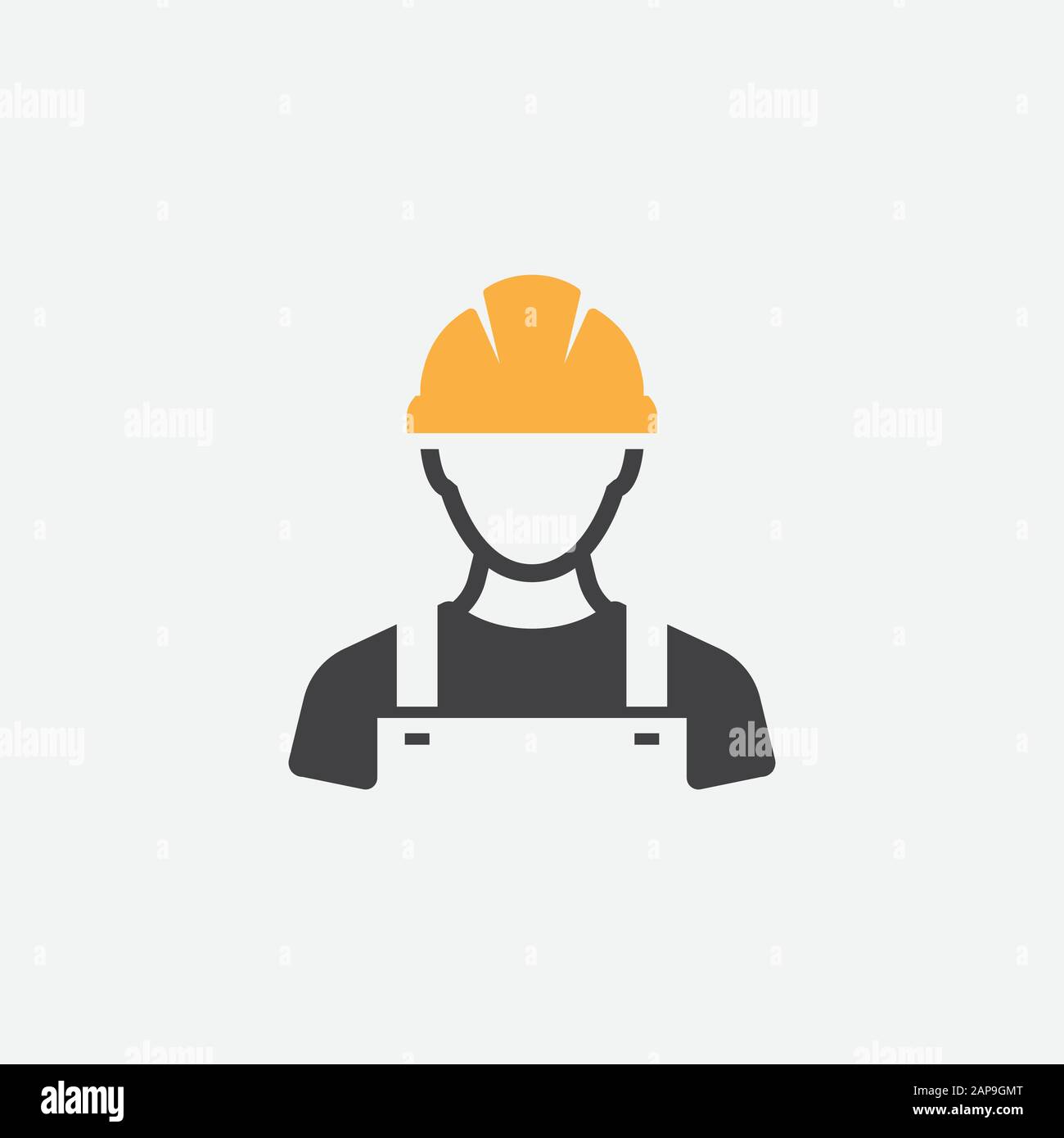 Homme de construction Icône vecteur Personne Profil Avatar Avec casque dur et veste, homme de constructeur dans un casque, icône, illustration vectorielle Illustration de Vecteur