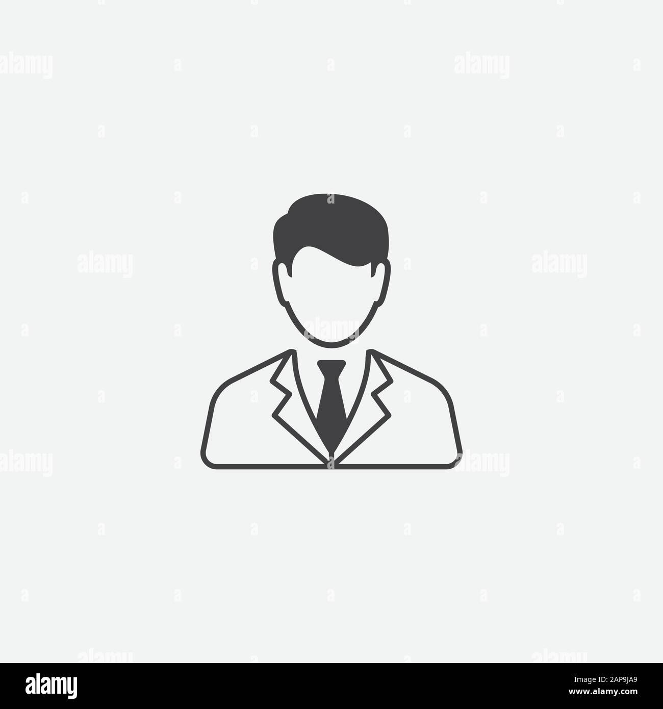 Business Man Flat Icon design, ressource humaine et concept d'icône homme  d'affaires, icône homme dans le style plat à la mode, symbole pour votre  conception de site Web, logo, app Image Vectorielle