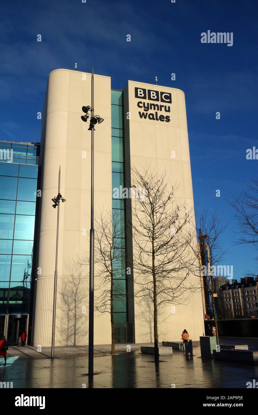 Bureaux de la nouvelle BBC Cymru Wales dans le centre de Cardiff Banque D'Images