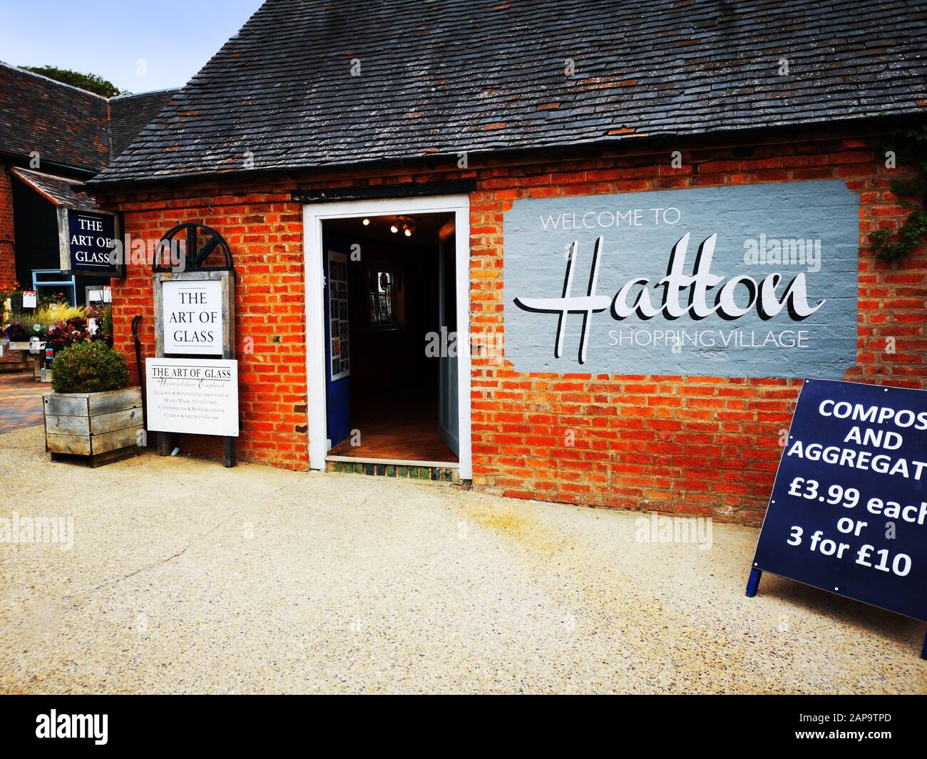 hatton village commercial cour warwickshire angleterre royaume-uni Banque D'Images
