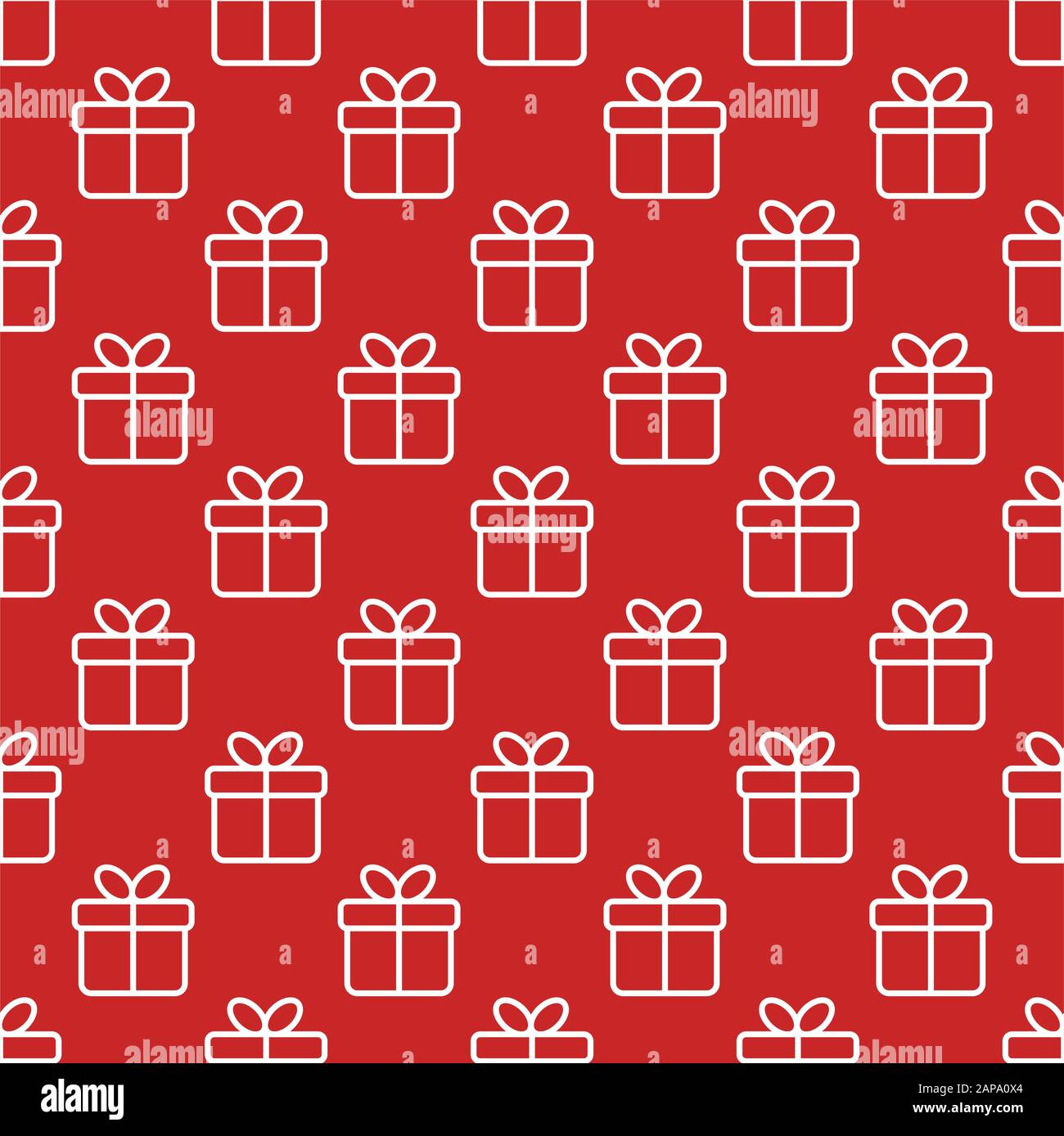 Motif rouge transparent avec boîtes cadeaux Illustration de Vecteur