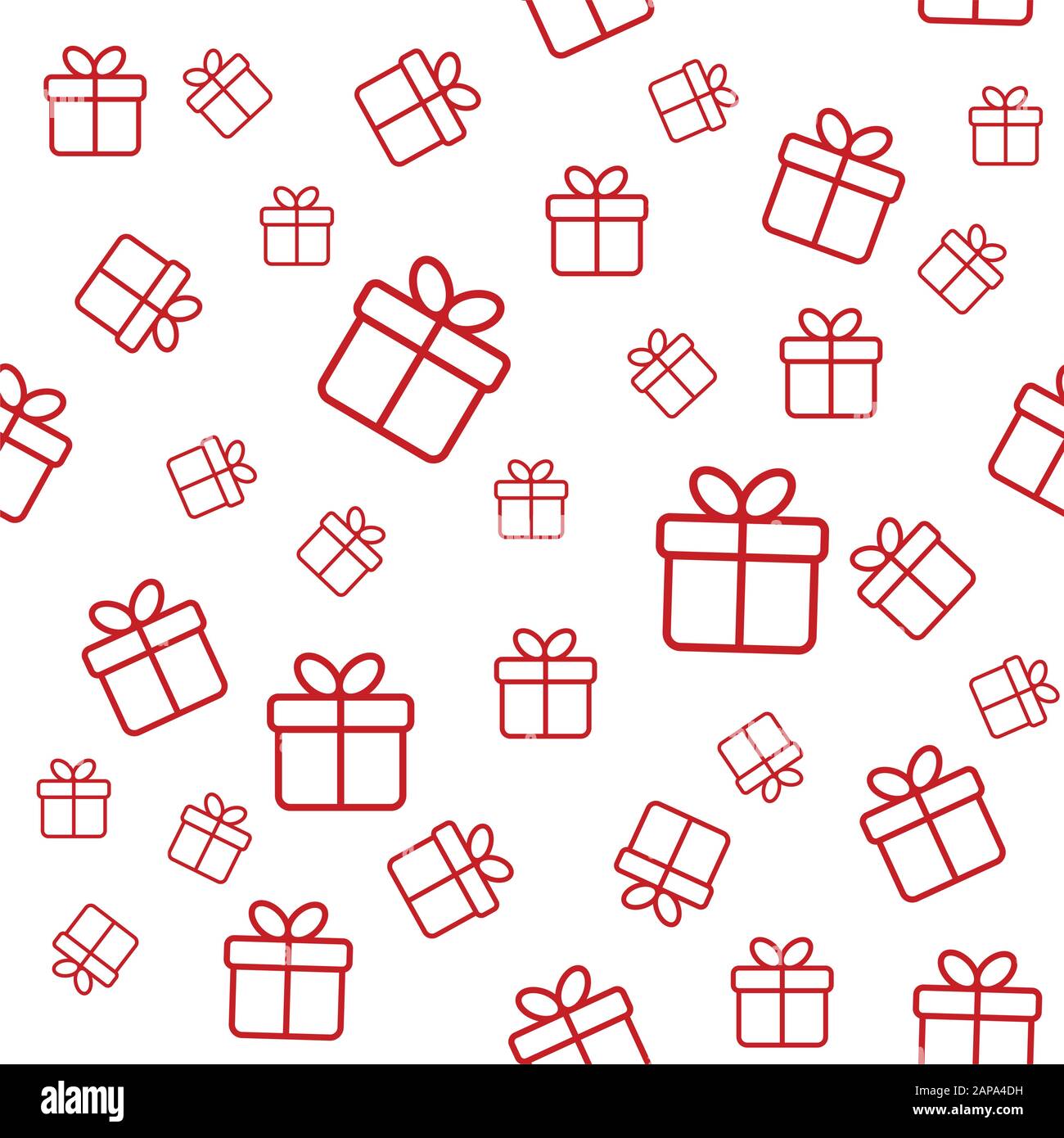 Motif blanc transparent avec boîtes cadeaux rouges Illustration de Vecteur