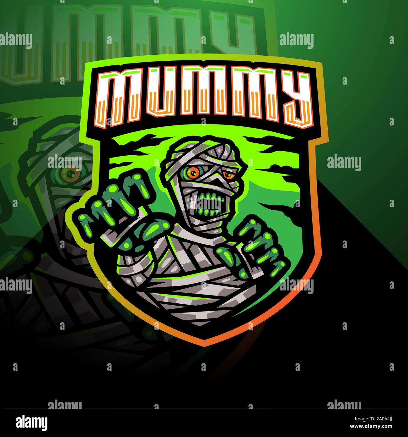 Maman esport mascot logo design Illustration de Vecteur