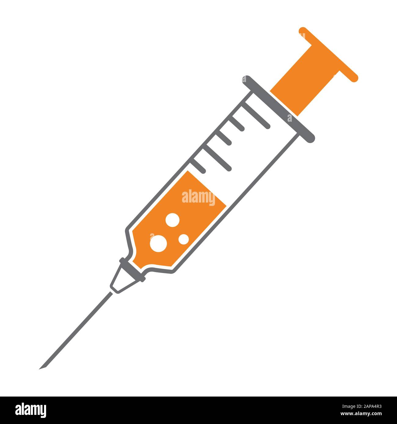 Seringue Médicale En Plastique Icon Illustration de Vecteur