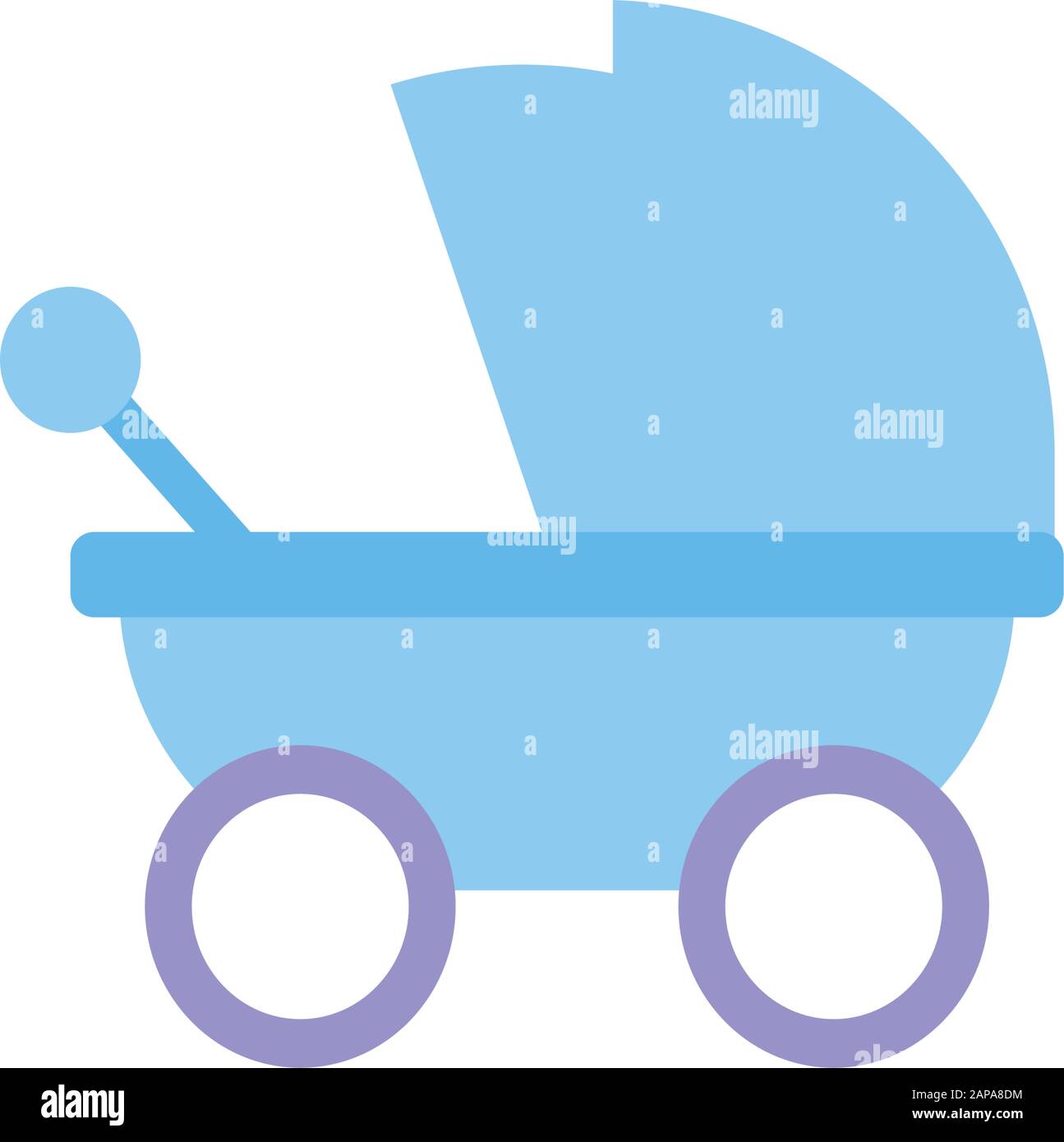 Conception de poussettes pour bébés, innocence de l'objet enfant nouveau-né et illustration vectorielle à petit thème Illustration de Vecteur