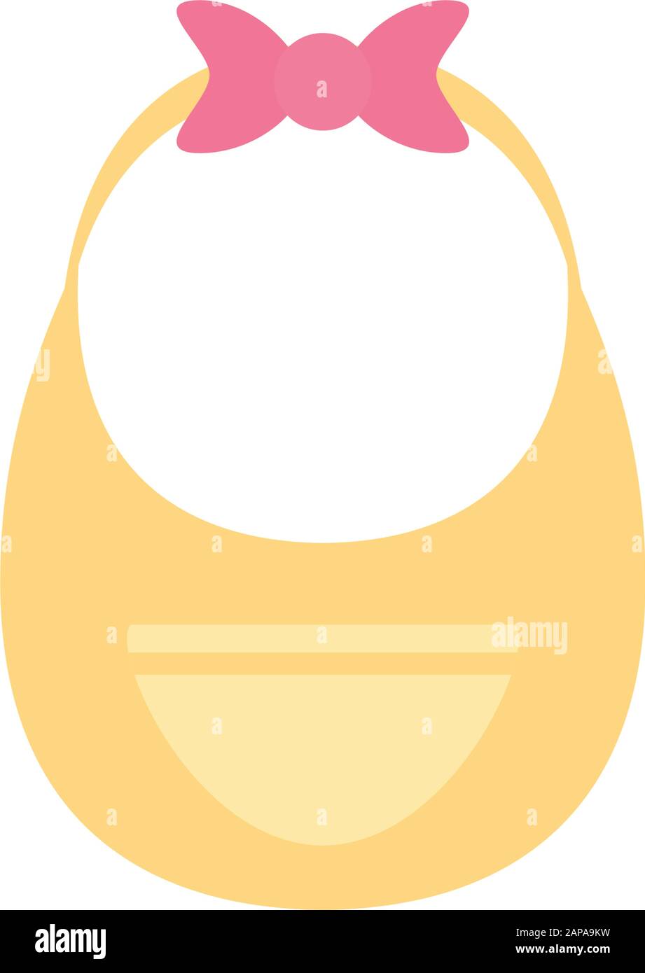 Motif bavoir pour bébé, innocence d'objet pour enfant nouveau-né et illustration vectorielle pour petit thème Illustration de Vecteur