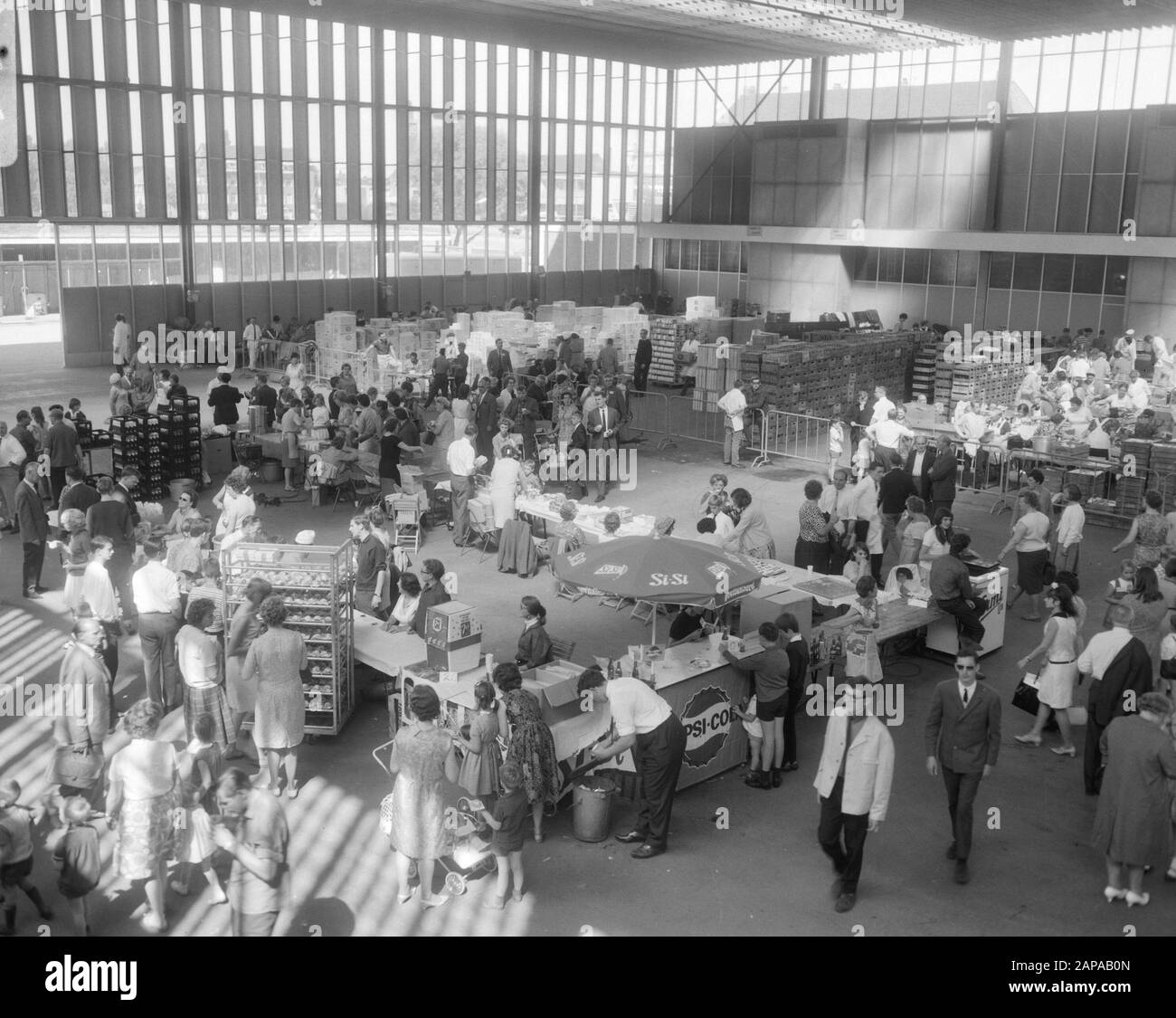 Congrès Jehova-témoins, de nombreux bénévoles épluchent des pommes de terre Date : 17 août 1966 mots clés : VOLICES, congrès Banque D'Images