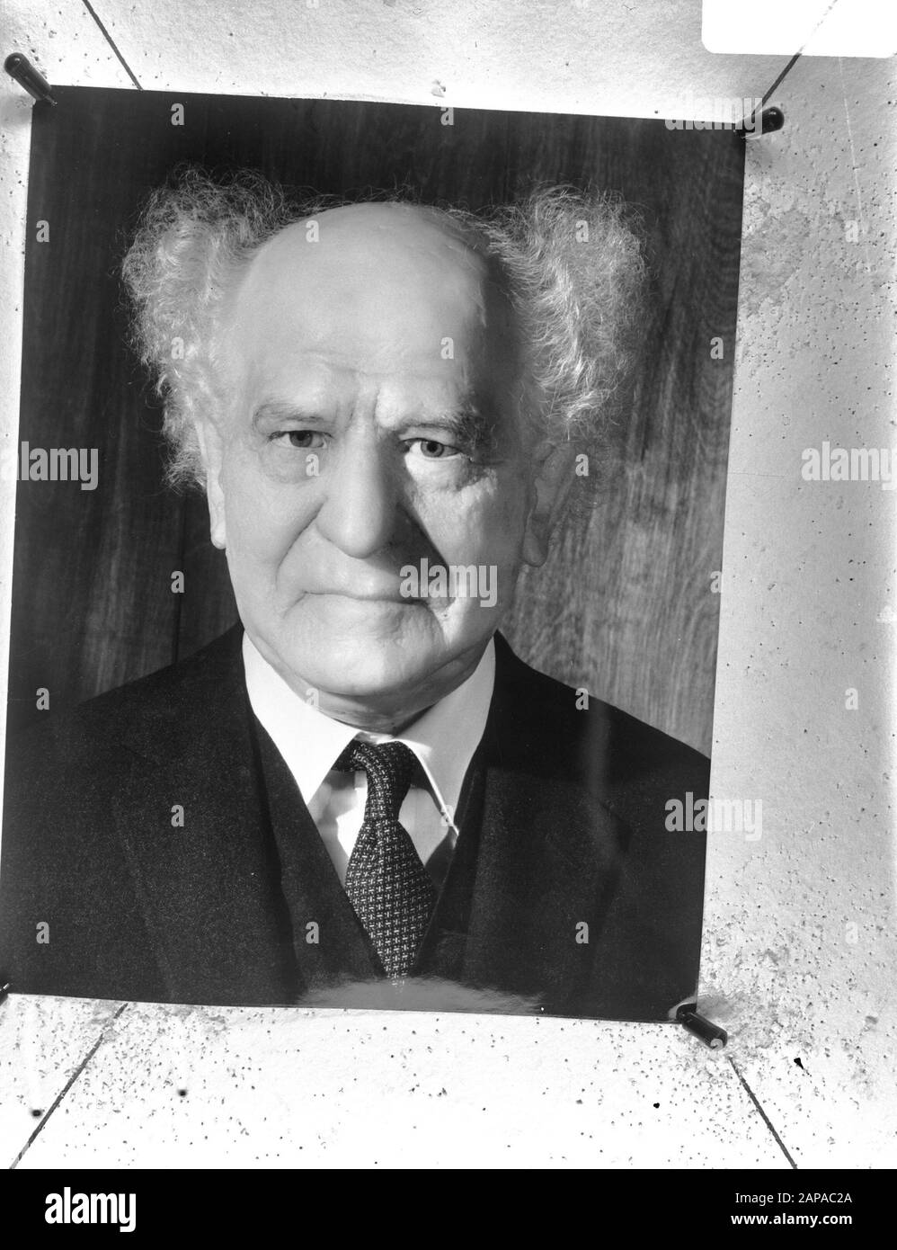 Image de Ben Goerion, ex-premier ministre d'Israël, dans le musée de cire Madame Tussaud à Amsterdam Date: 7 janvier 1974 lieu: Amsterdam, Noord-Holland mots clés: Images, premiers ministres Nom personnel: Gurion, Ben Banque D'Images