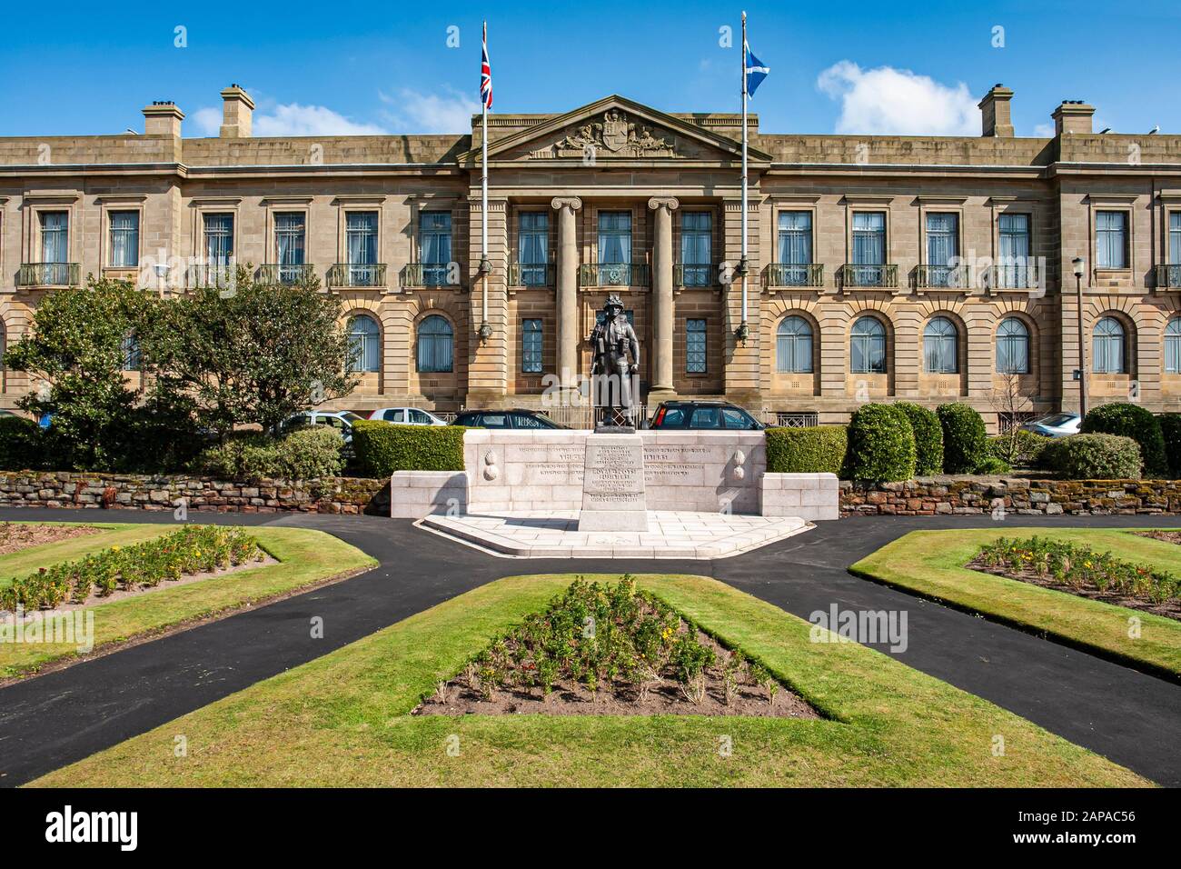 Royal Scots Fusiliers Au Monument Place De Saint-Germain-En-Laye Entre Bath Place Et Pavilion Road Ayr South Ayrshire Scotland Uk Banque D'Images