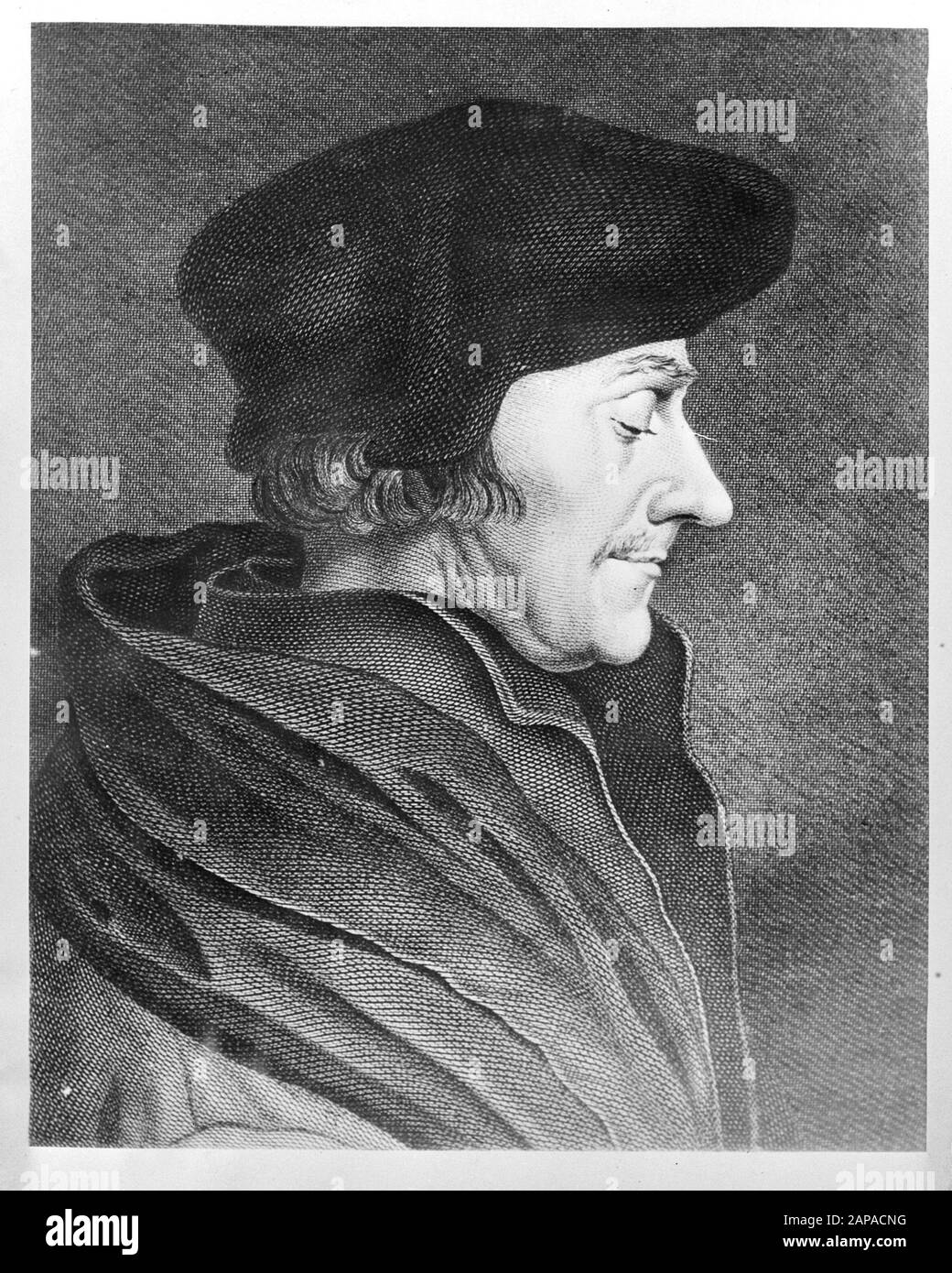 P [Portraits/Persons]/Annefo série de Londres Description: Desiderius Erasmus Annotation: Repronegative Date: 1940-1945 mots clés: Philosophes, portraits, écrivains Nom personnel: Erasmus, Desiderius Banque D'Images