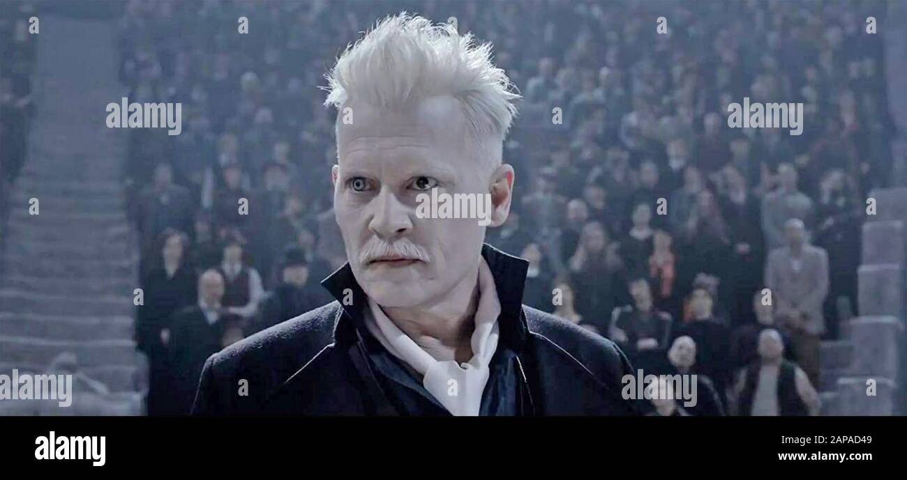 Des BÊTES fantastiques: LES CRIMES DE GRINDELWALD 2018 Warner Bros film avec Johnny Depp comme Gellert Grindelwald Banque D'Images