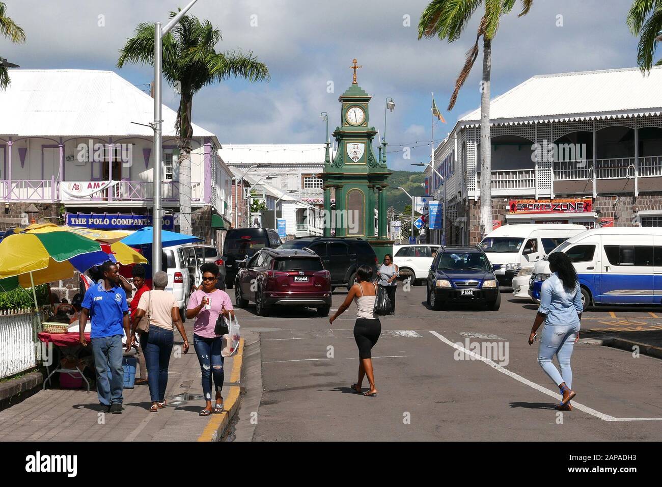 Basseterre à St.Kitts dans les Caraïbes Banque D'Images
