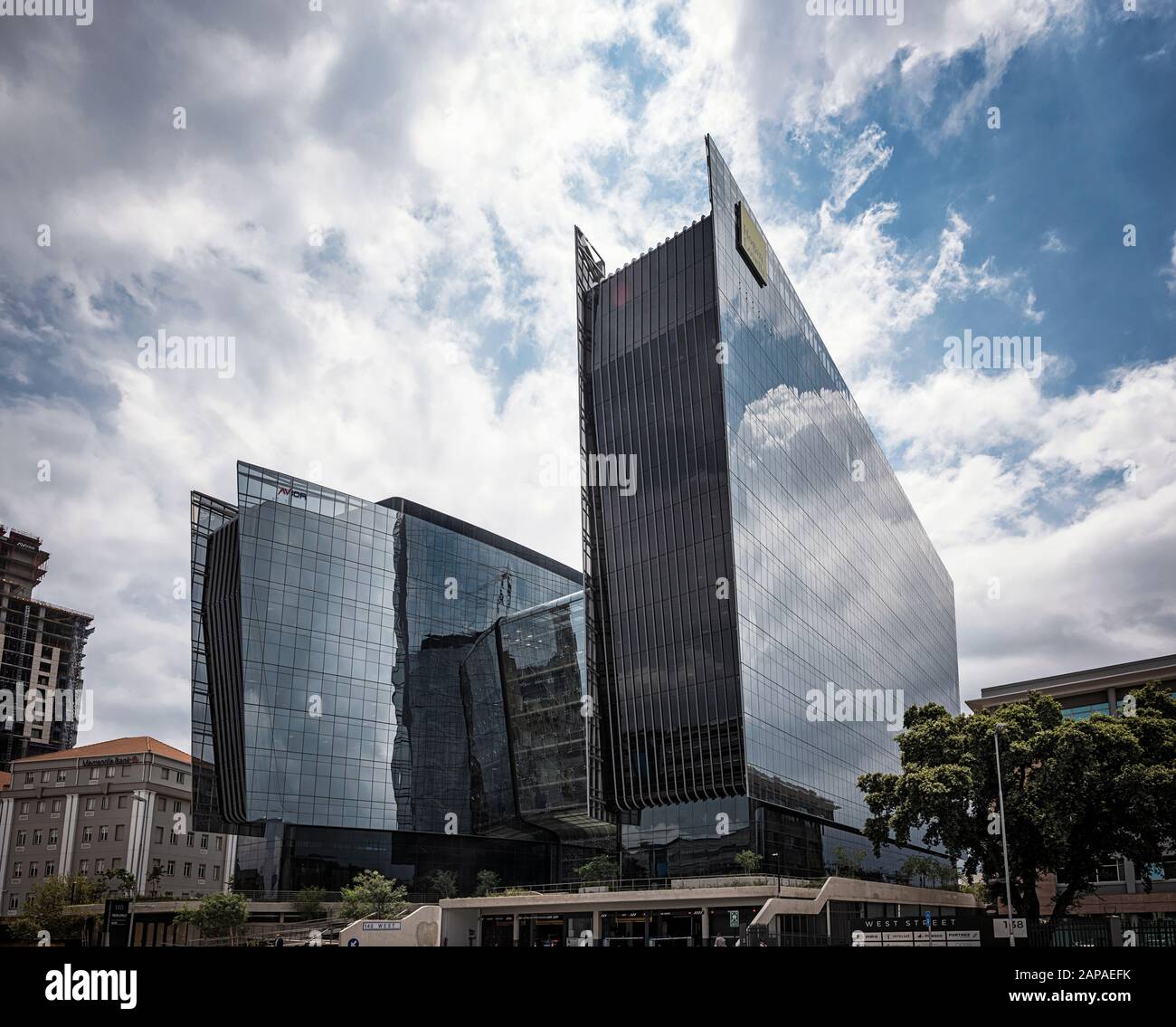 Le bâtiment Hogan Lovells à Sandton, Johannesburg Banque D'Images