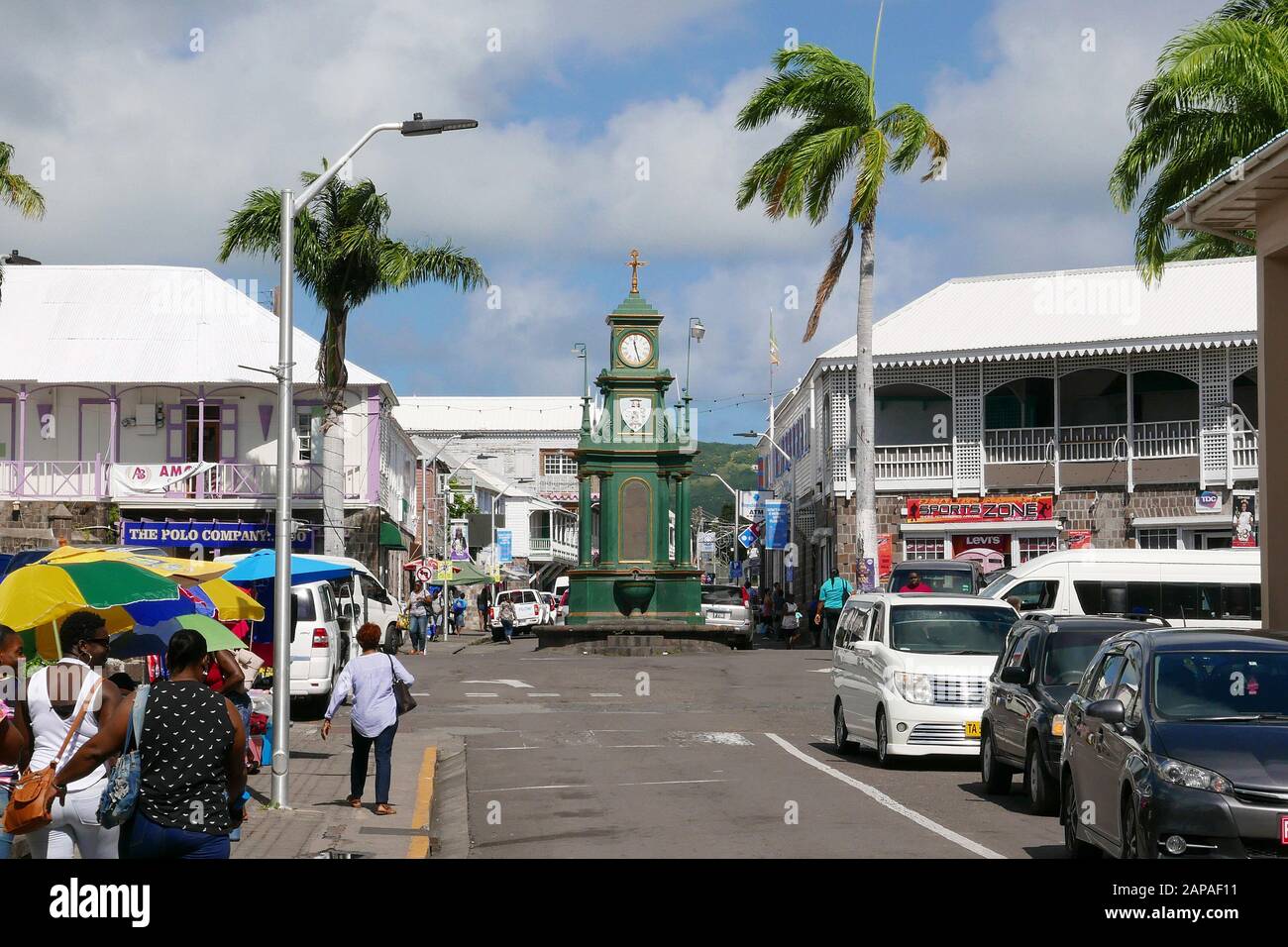 Basseterre à St.Kitts dans les Caraïbes Banque D'Images