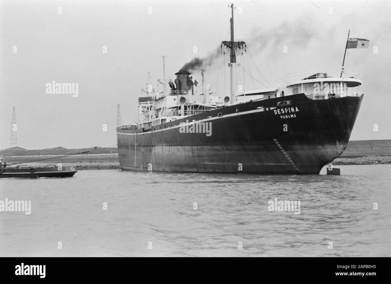 Despina op de havendijk in Vlissingen Date : 8 avril 1958 lieu : Vlissingen, Zeeland Banque D'Images