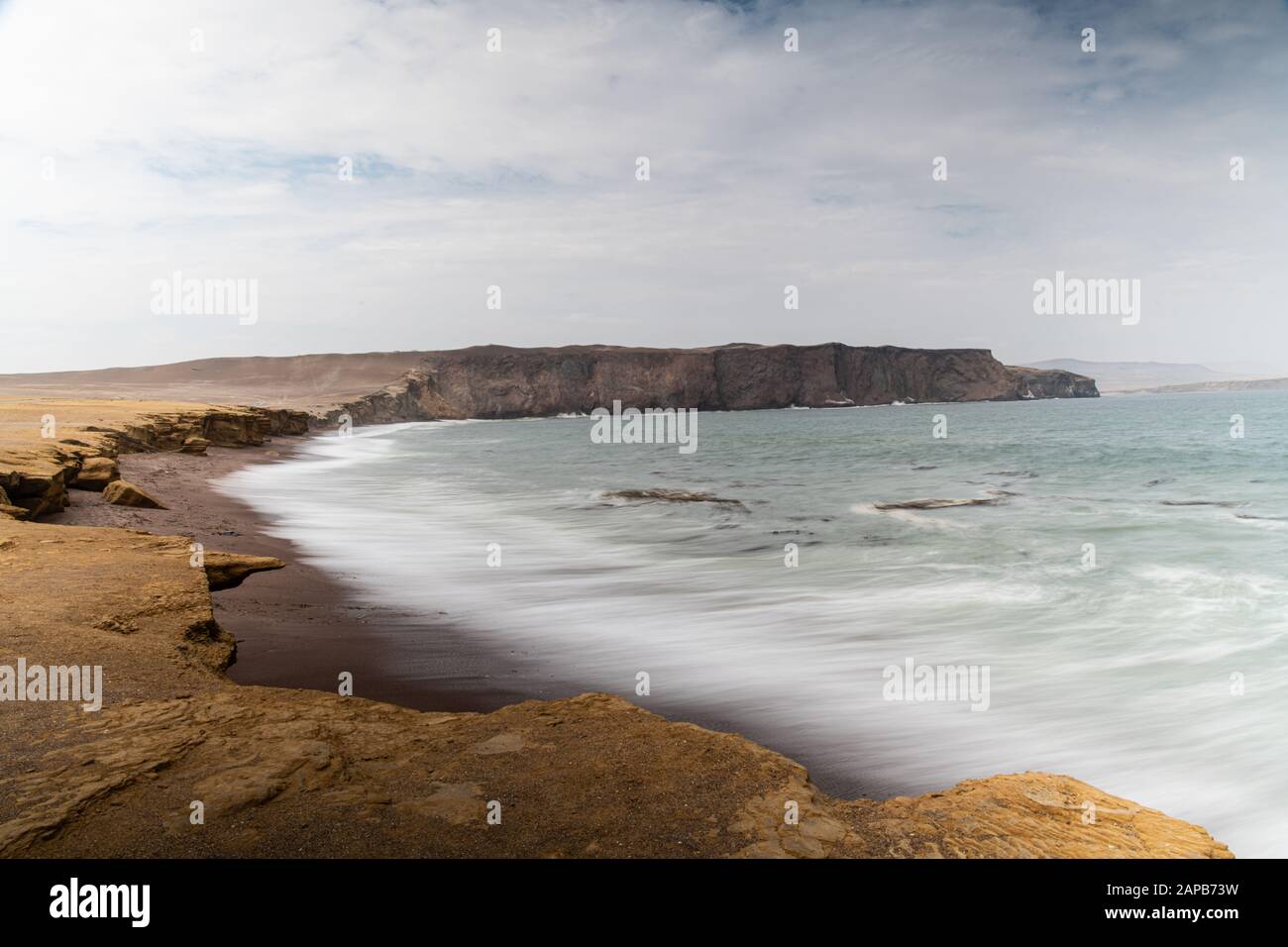 Paracas Pérou Paysage Et Littoral. Une nouvelle nation Banque D'Images