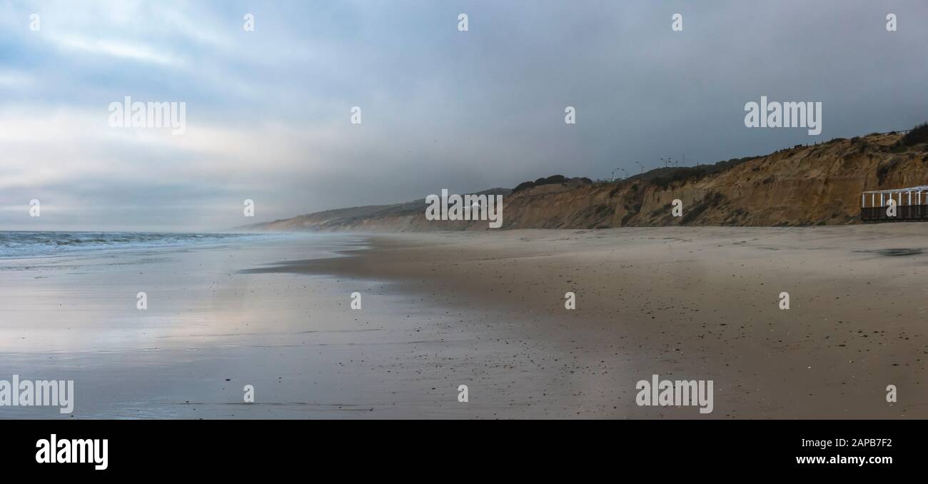 Plages et dunes de Matalascañas, Playa de Castilla, Matalascañas, Huelva, Espagne. Banque D'Images