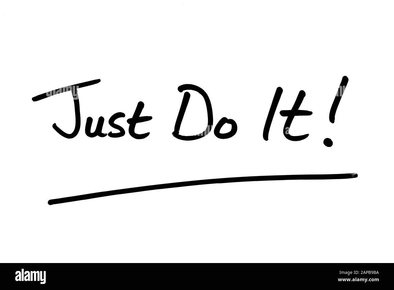 Faites-Le ! manuscrit sur fond blanc. Banque D'Images