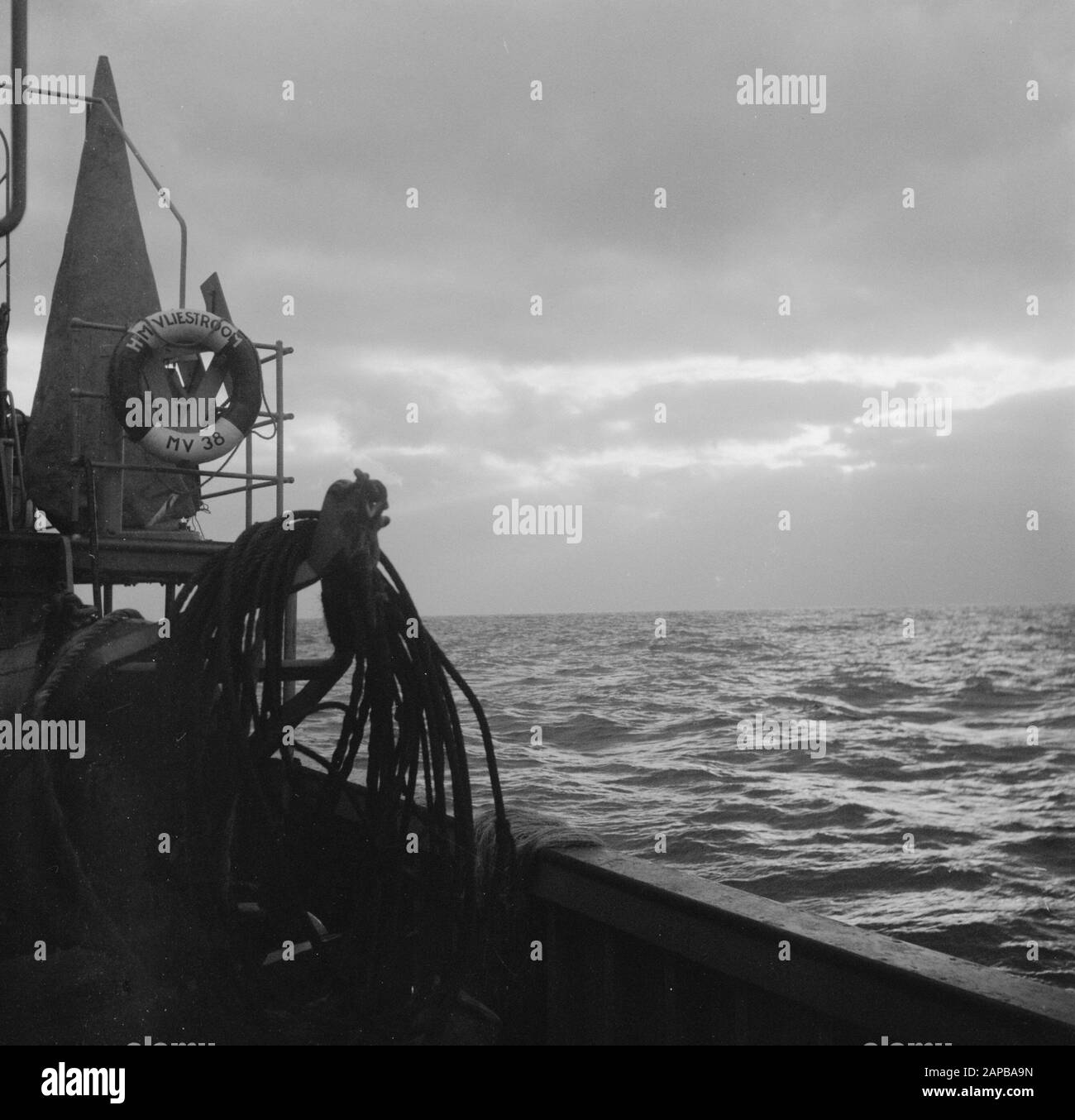 Minesweeper à bord Date: 23 novembre 1948 mots clés: MINESSWEERS Banque D'Images