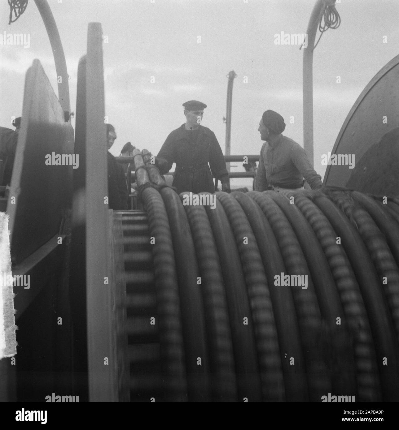 Minesweeper à bord Date: 23 novembre 1948 mots clés: MINESSWEERS Banque D'Images