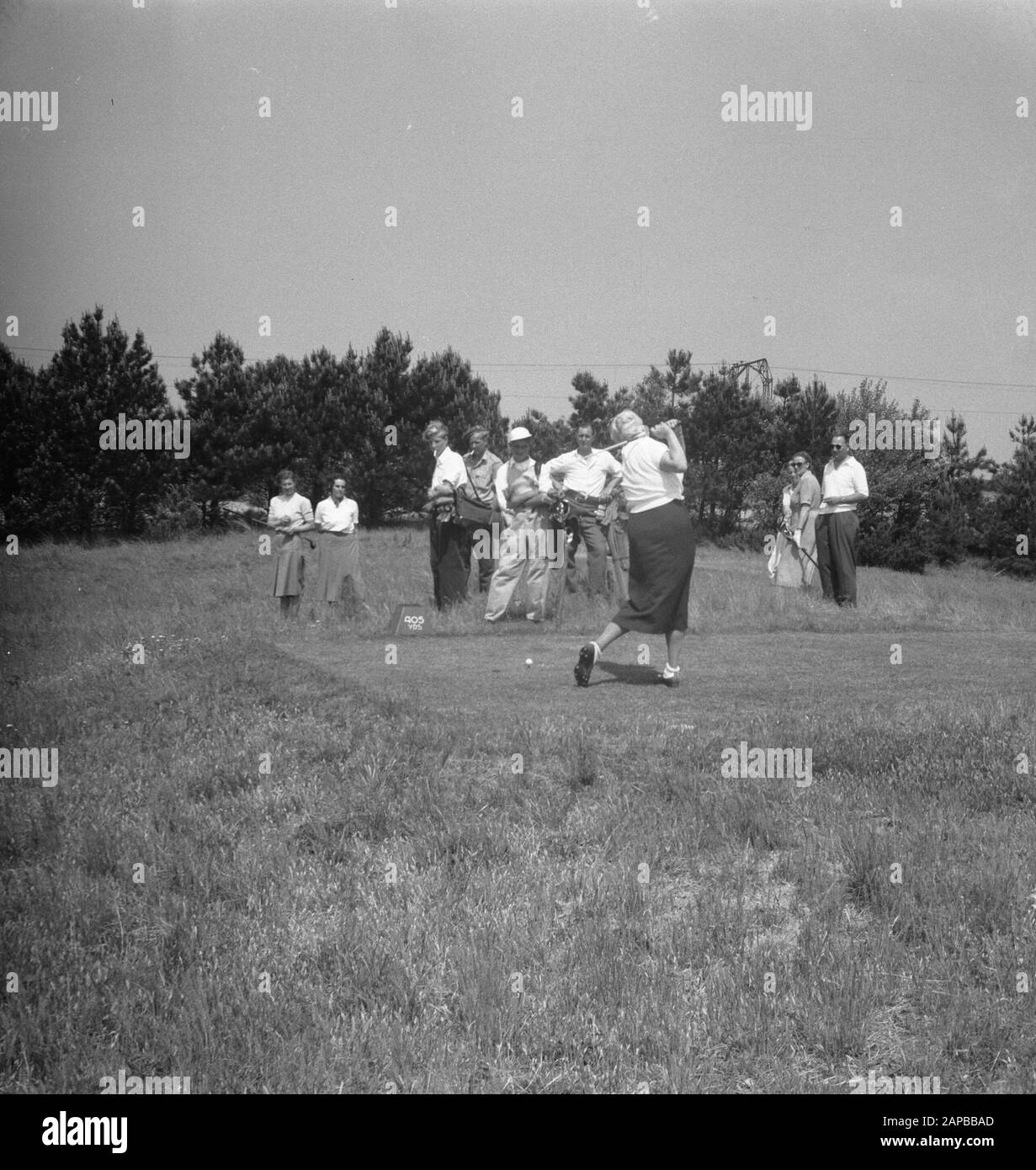 Golf pour femmes Holland contre Belgique Date : 20 juin 1951 mots clés : golf, sport Banque D'Images