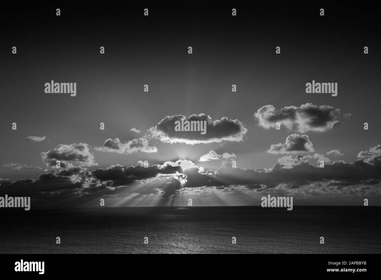 Vue sur la baie de Cardigan depuis Constitution Hill au coucher du soleil Banque D'Images